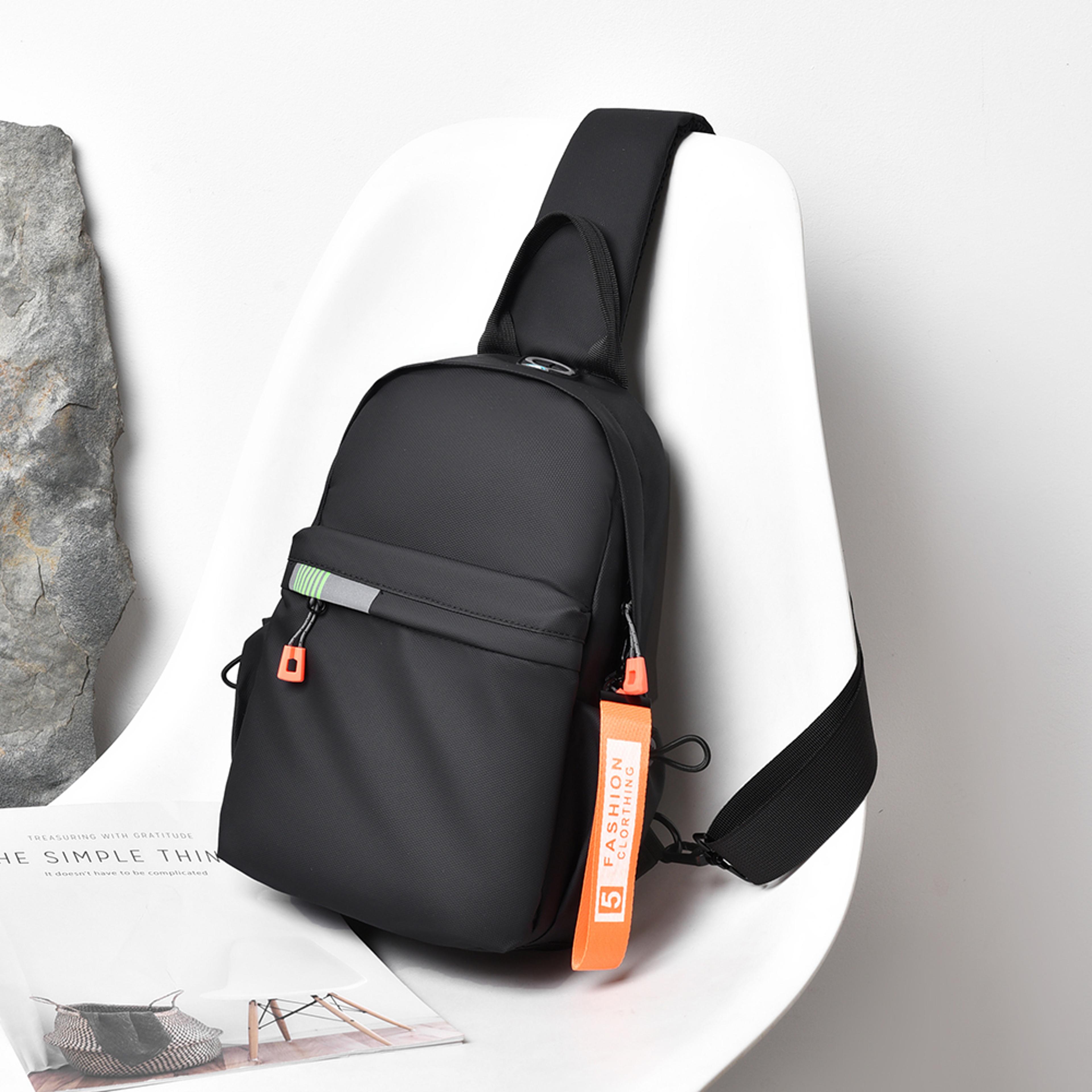 mens multi pocket crossbody bag for travel hiking and daily commute