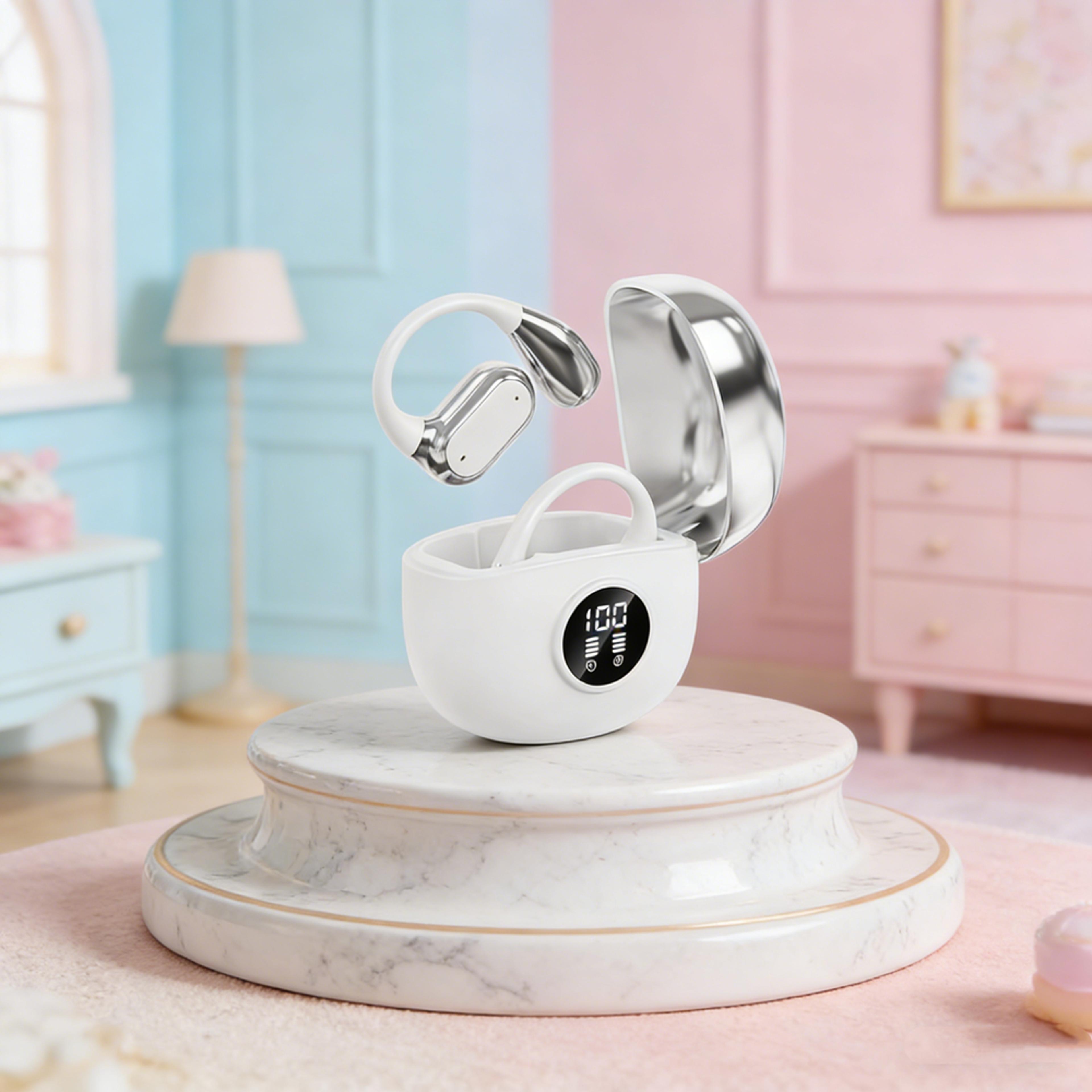 clip on open ear wireless earbuds for sports comfort