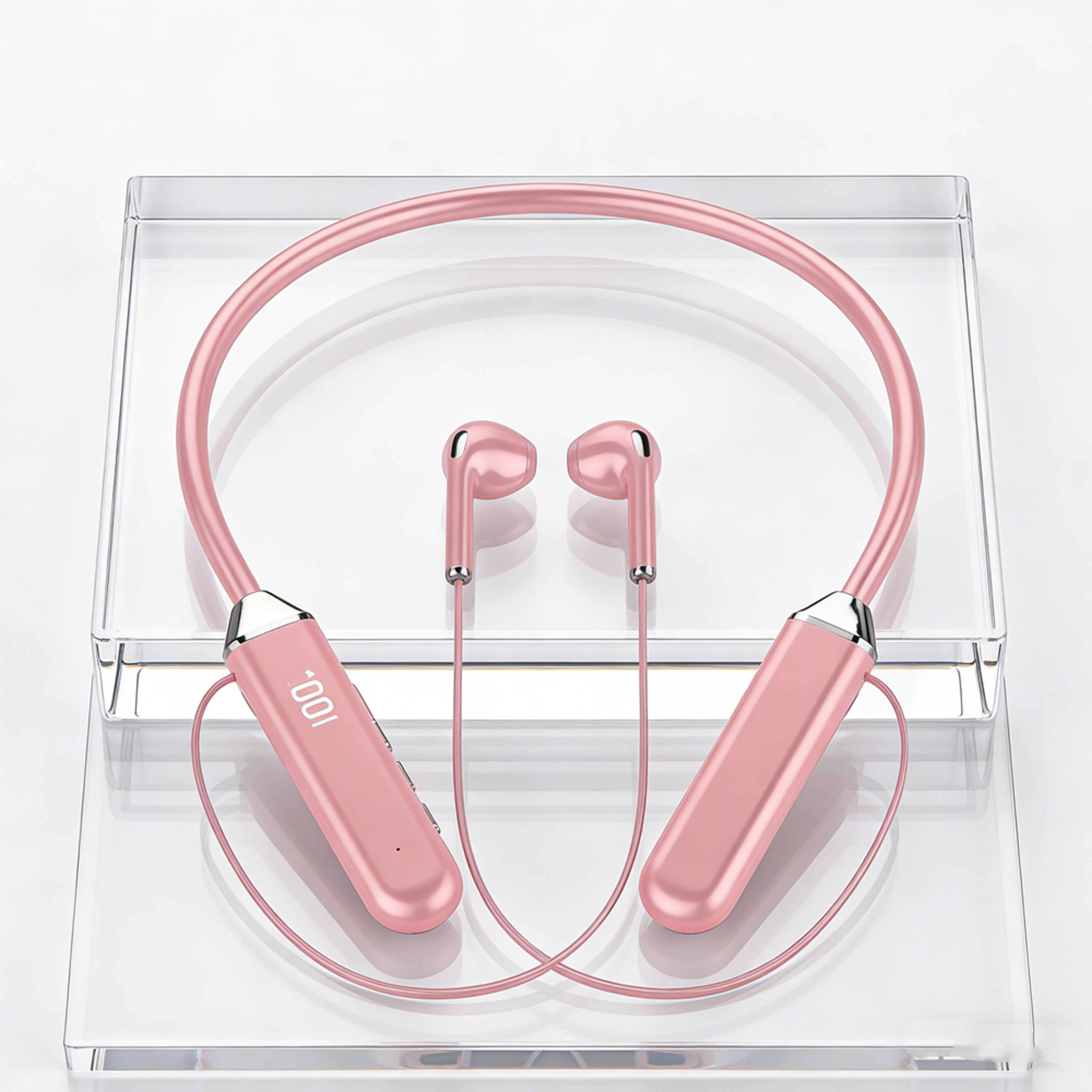magnetic wireless neckband earbuds with mic for sports