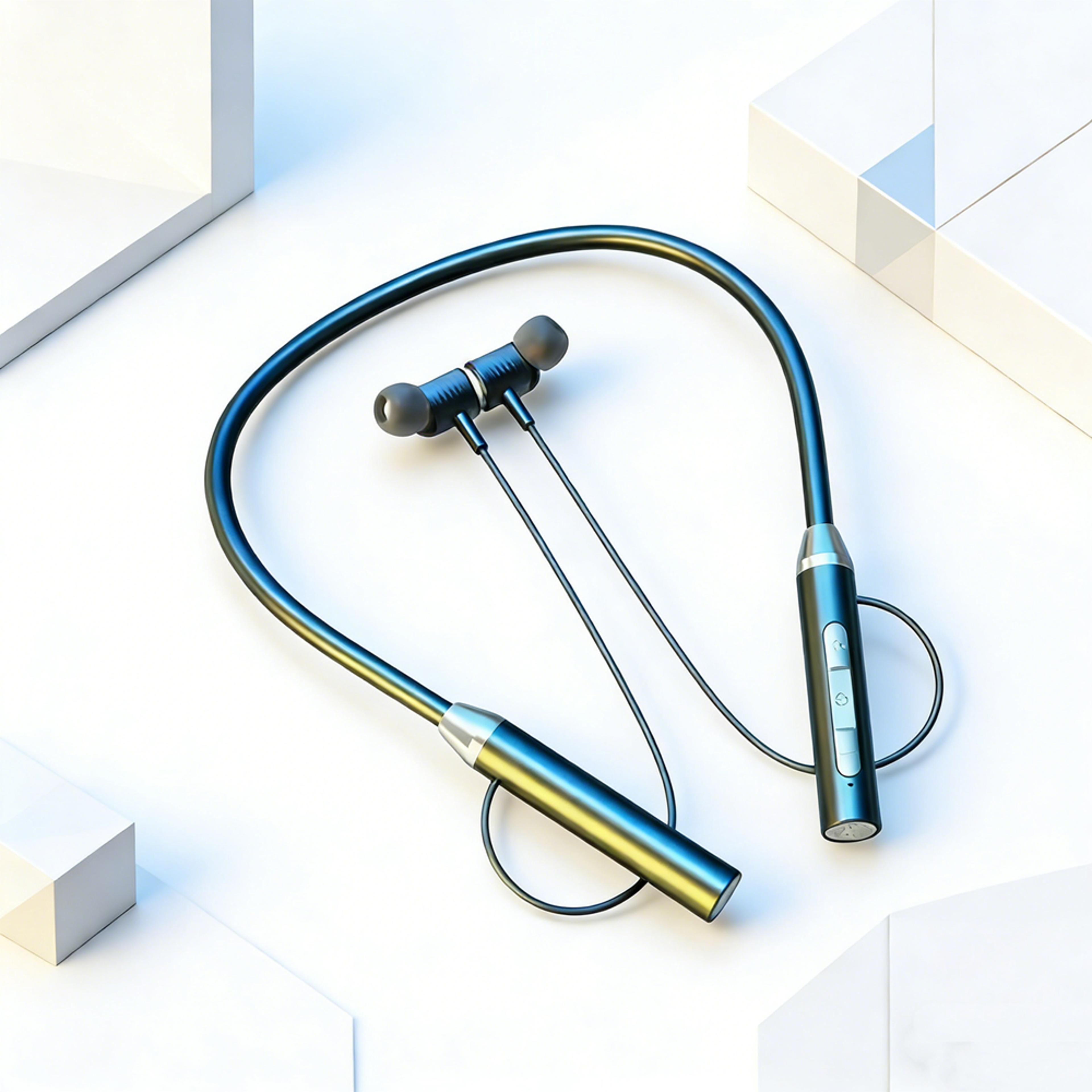 activepulse bluetooth neckband headphones with magnetic earbuds & waterproof sport fit