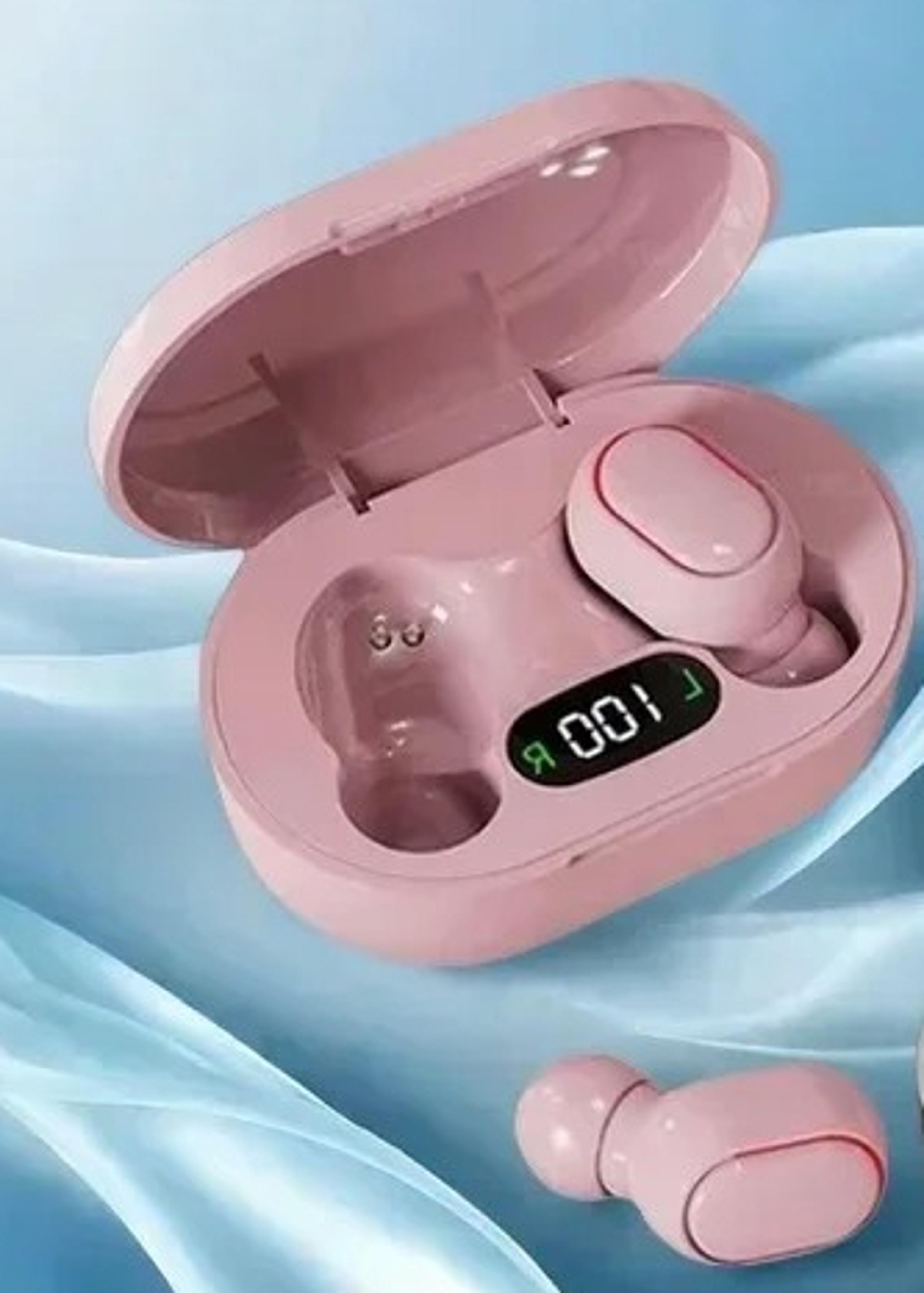 wireless earbuds with led display and mic for calls