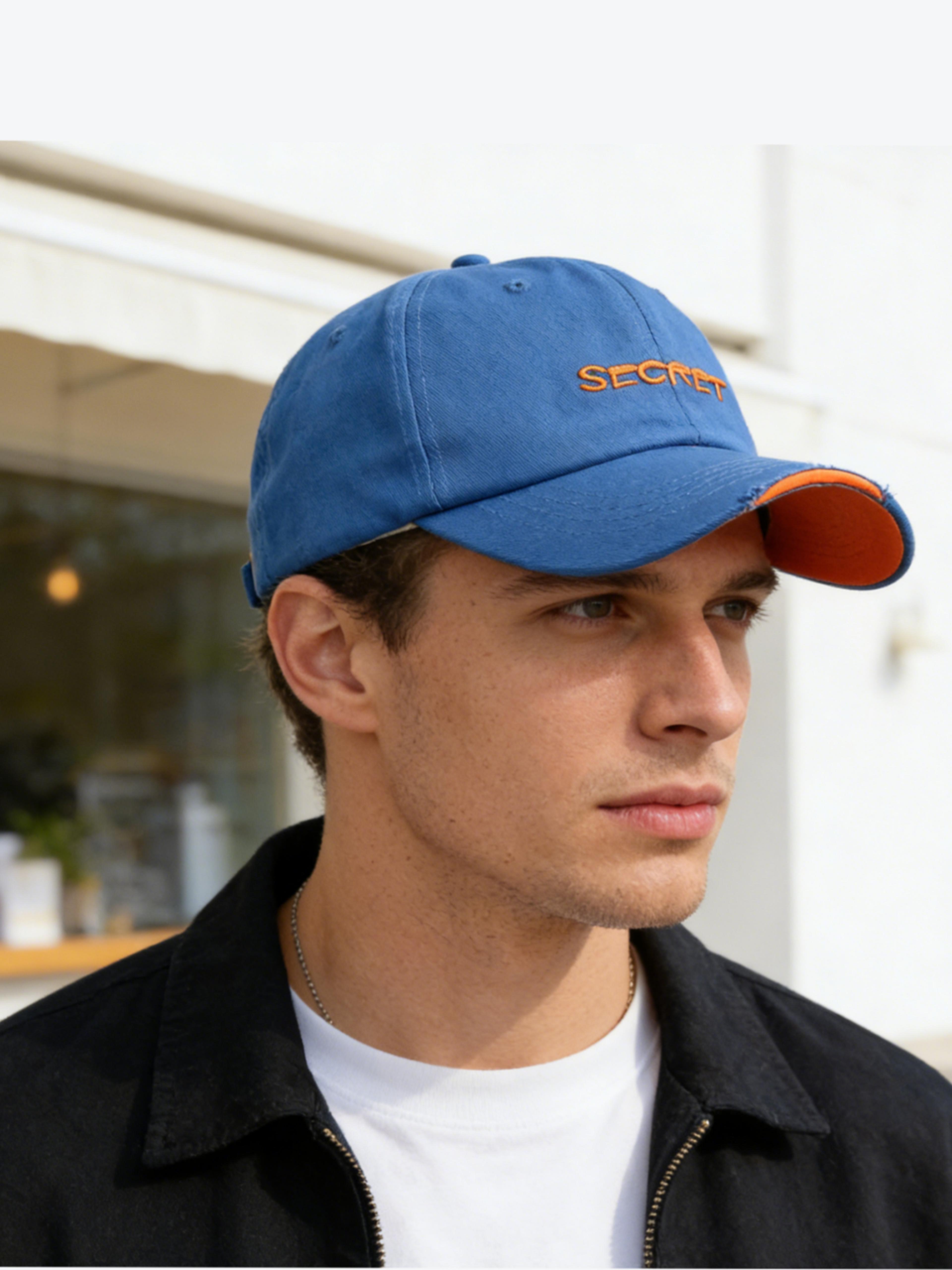 vintage color blocked unisex baseball cap with adjustable embroidered cap design soft top face slimming hat for all se