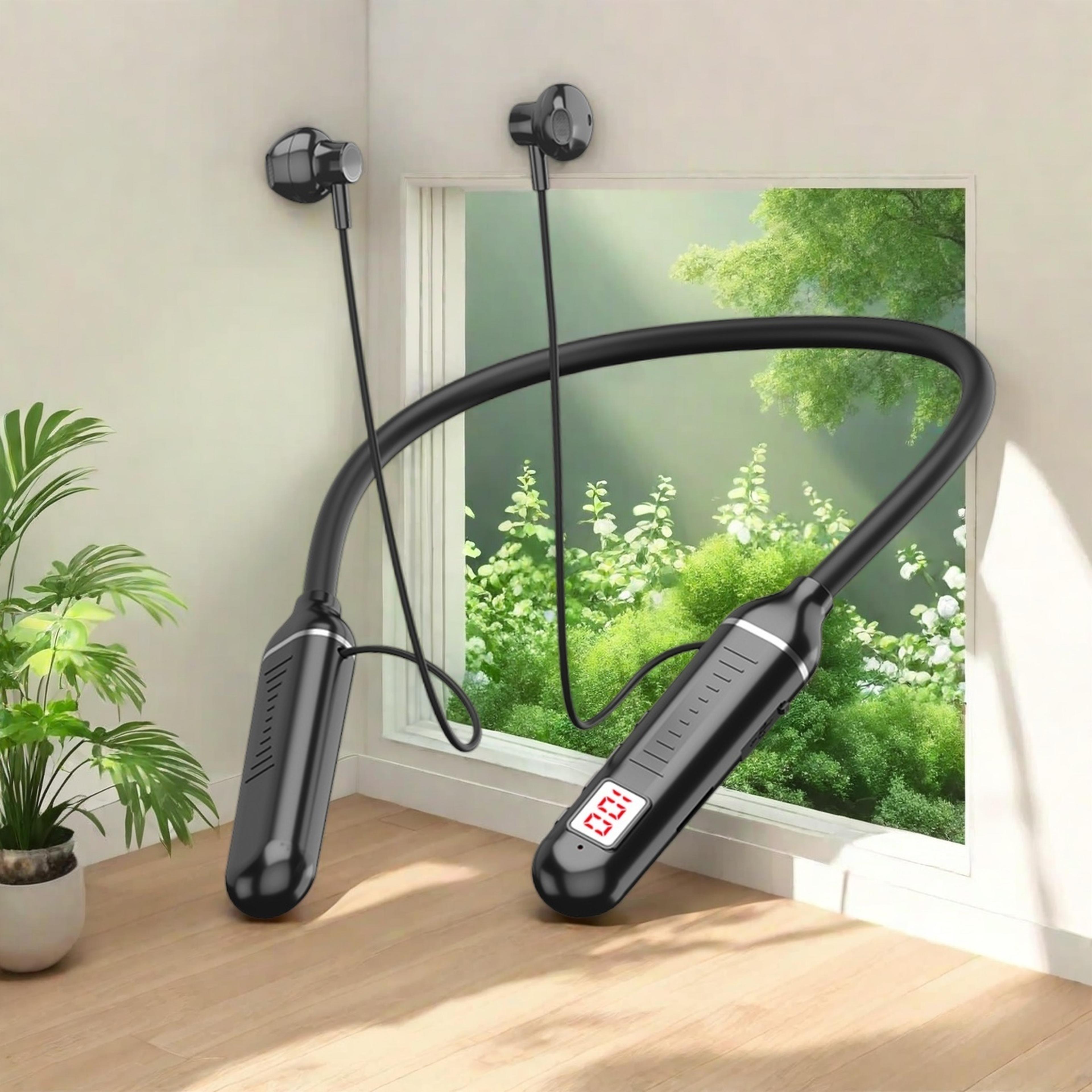 magnetic neckband wireless headphones sport bluetooth earphones with noise cancellation