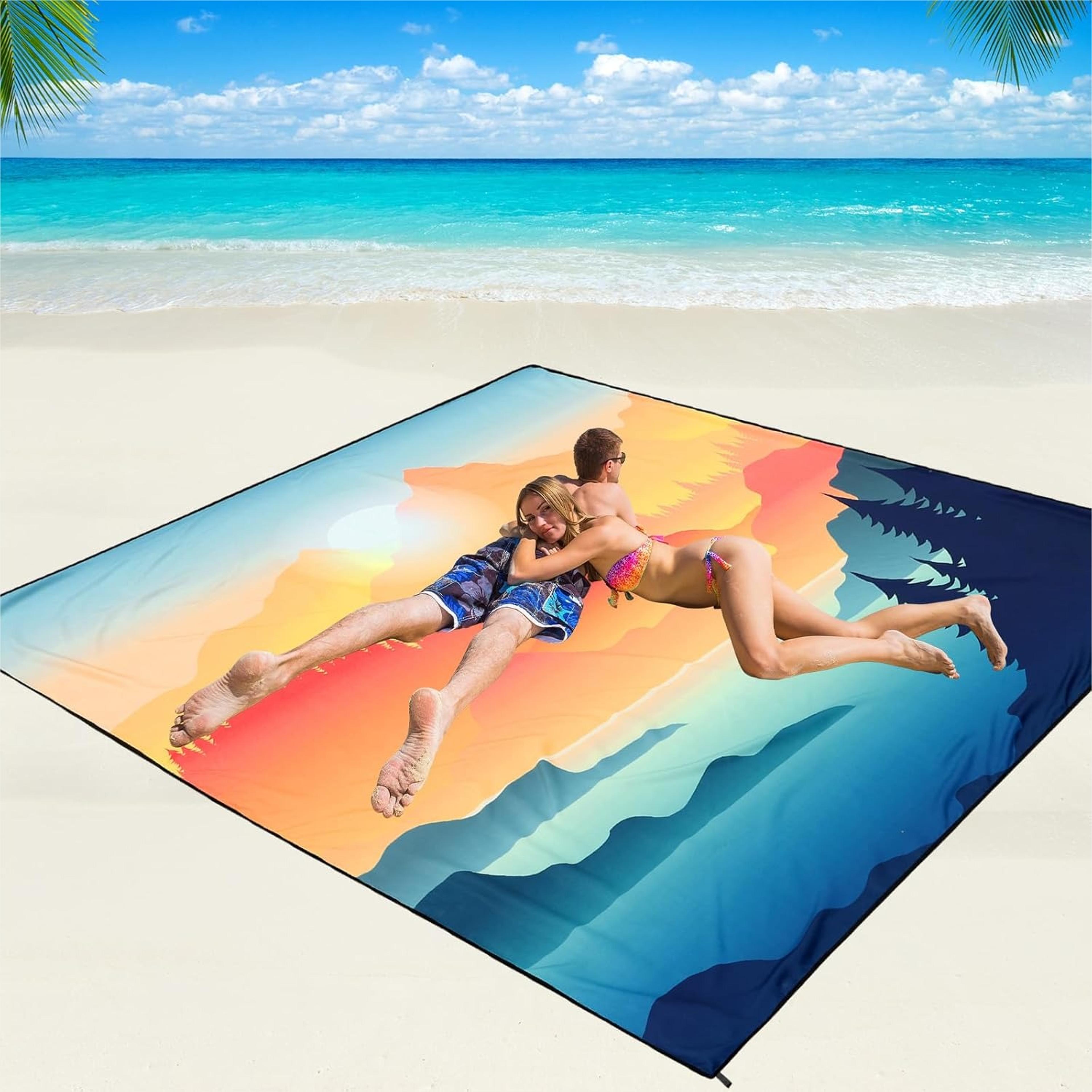 waterproof sandproof beach blanket extra large outdoor picnic mat for travel camping & quick drying
