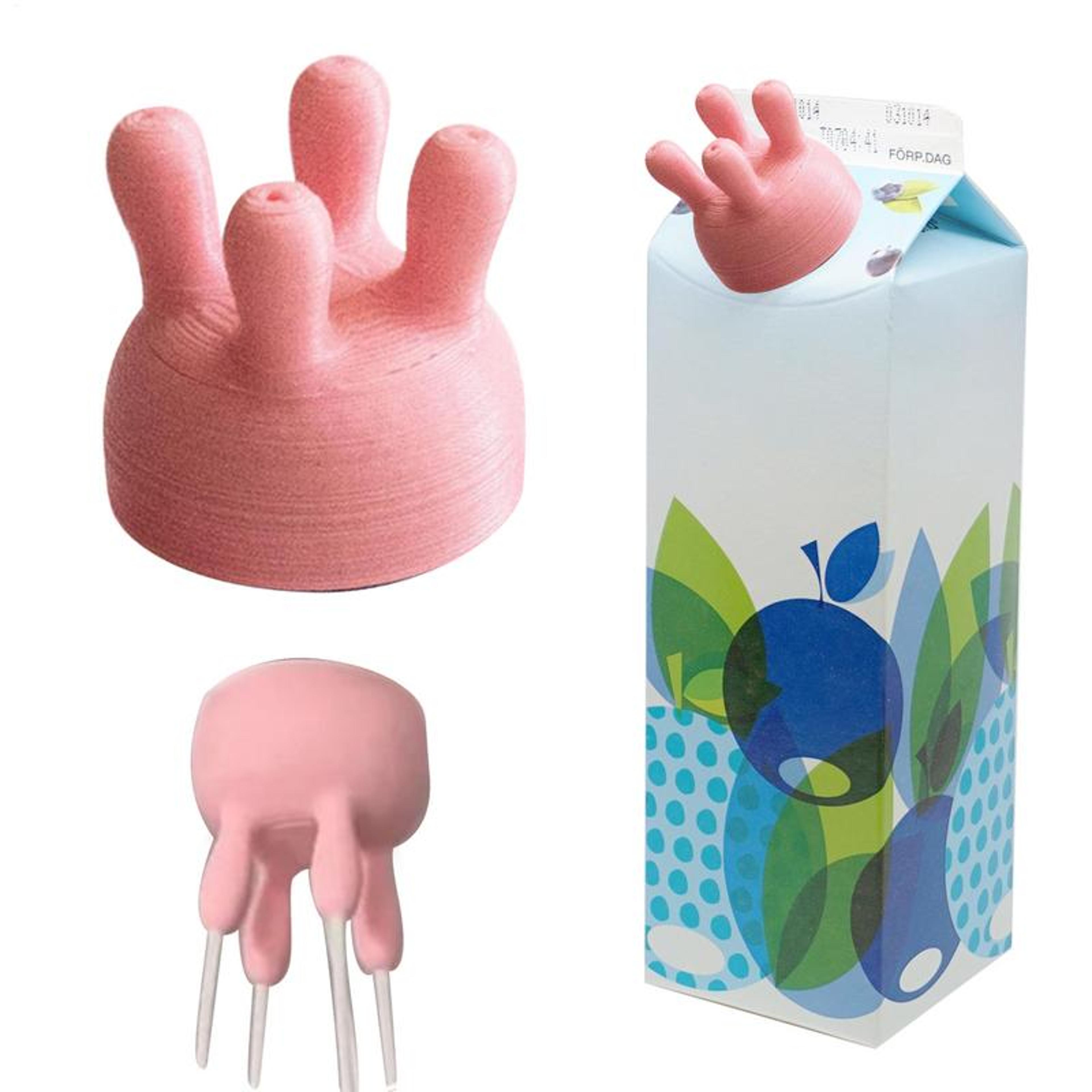 funny milk bottle pour spout leak free milk carton cap