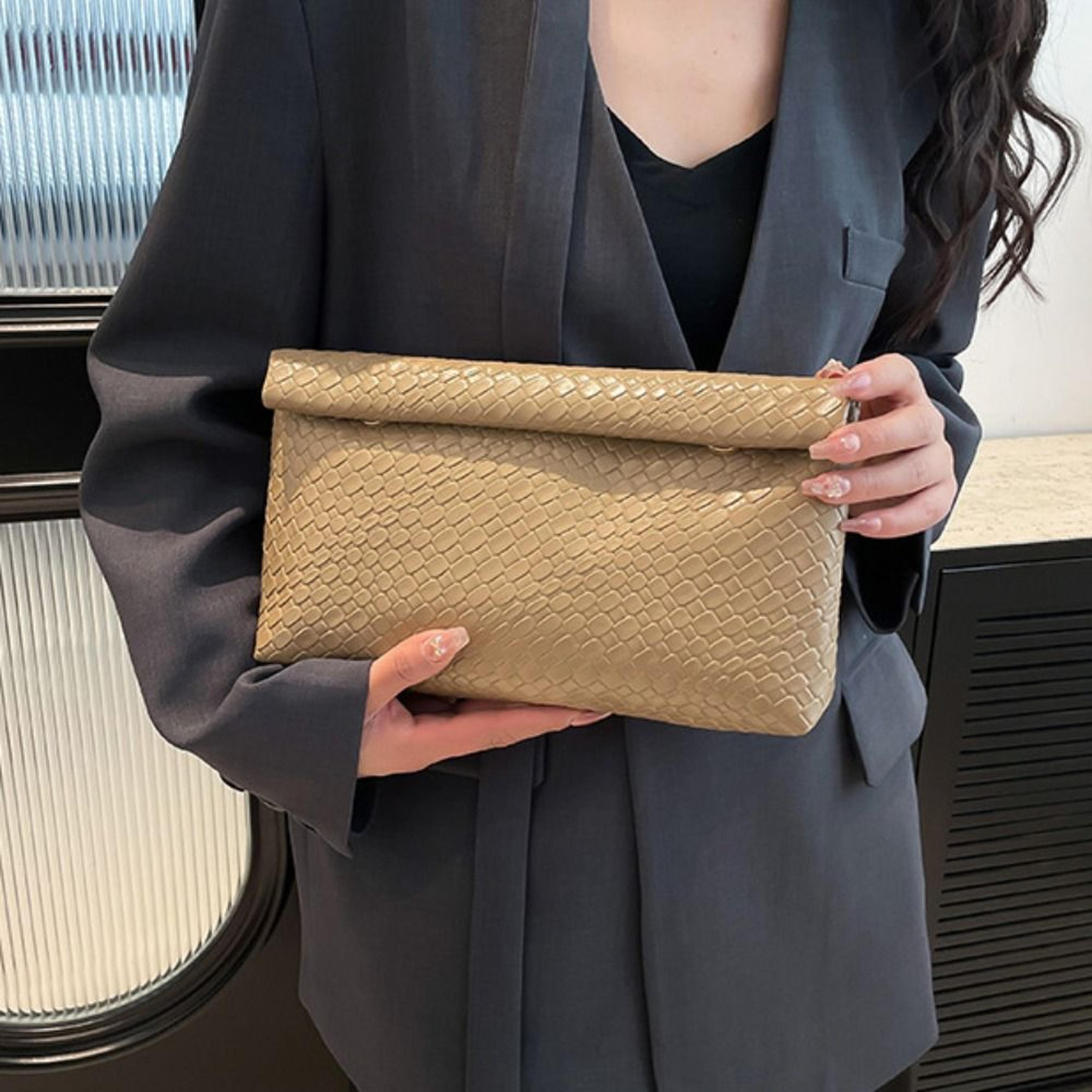 elegant stone pattern women clutch bag large capacity evening handbag