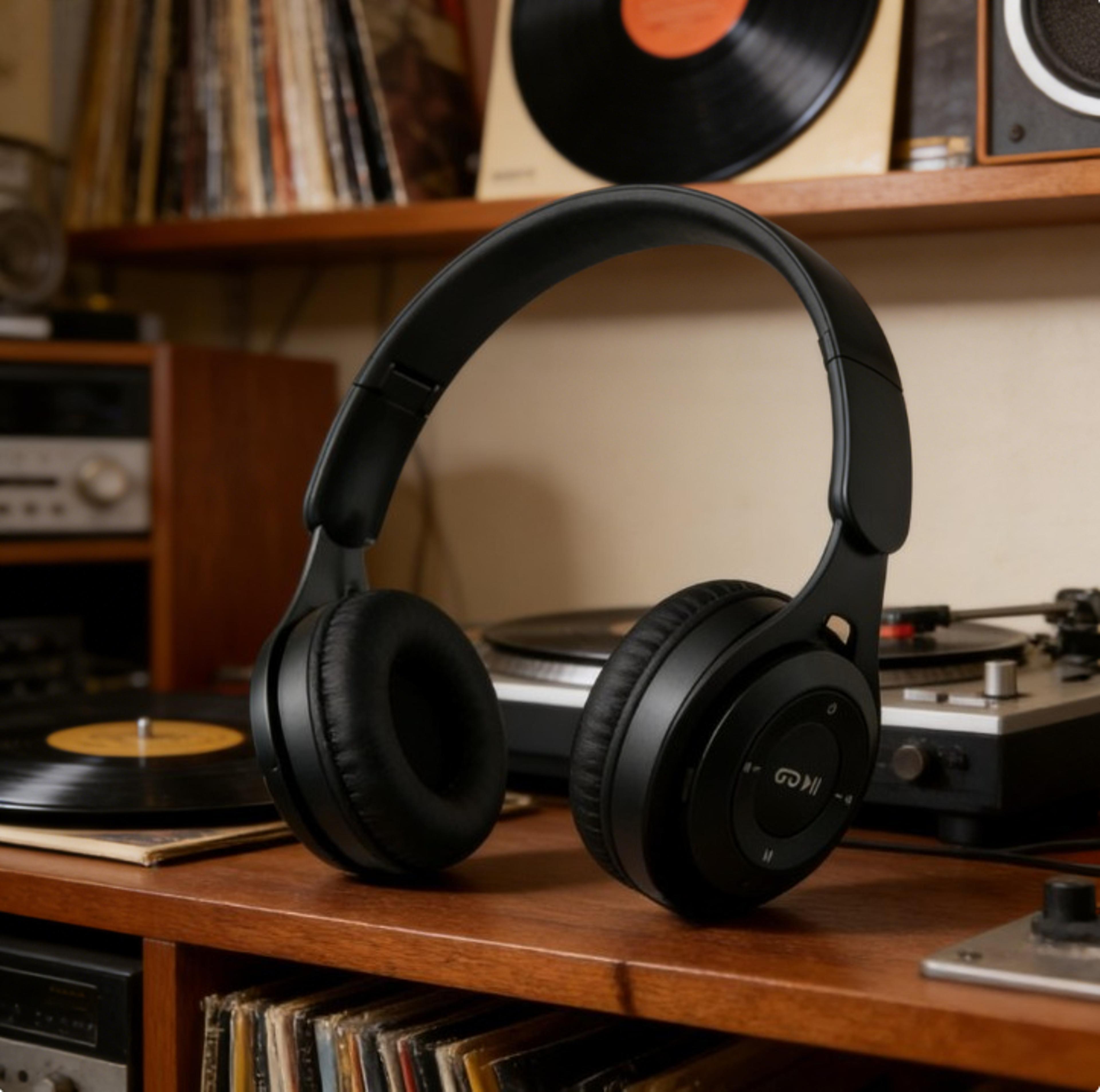 premium wireless bluetooth headphones with hifi bass & noise canceling microphone