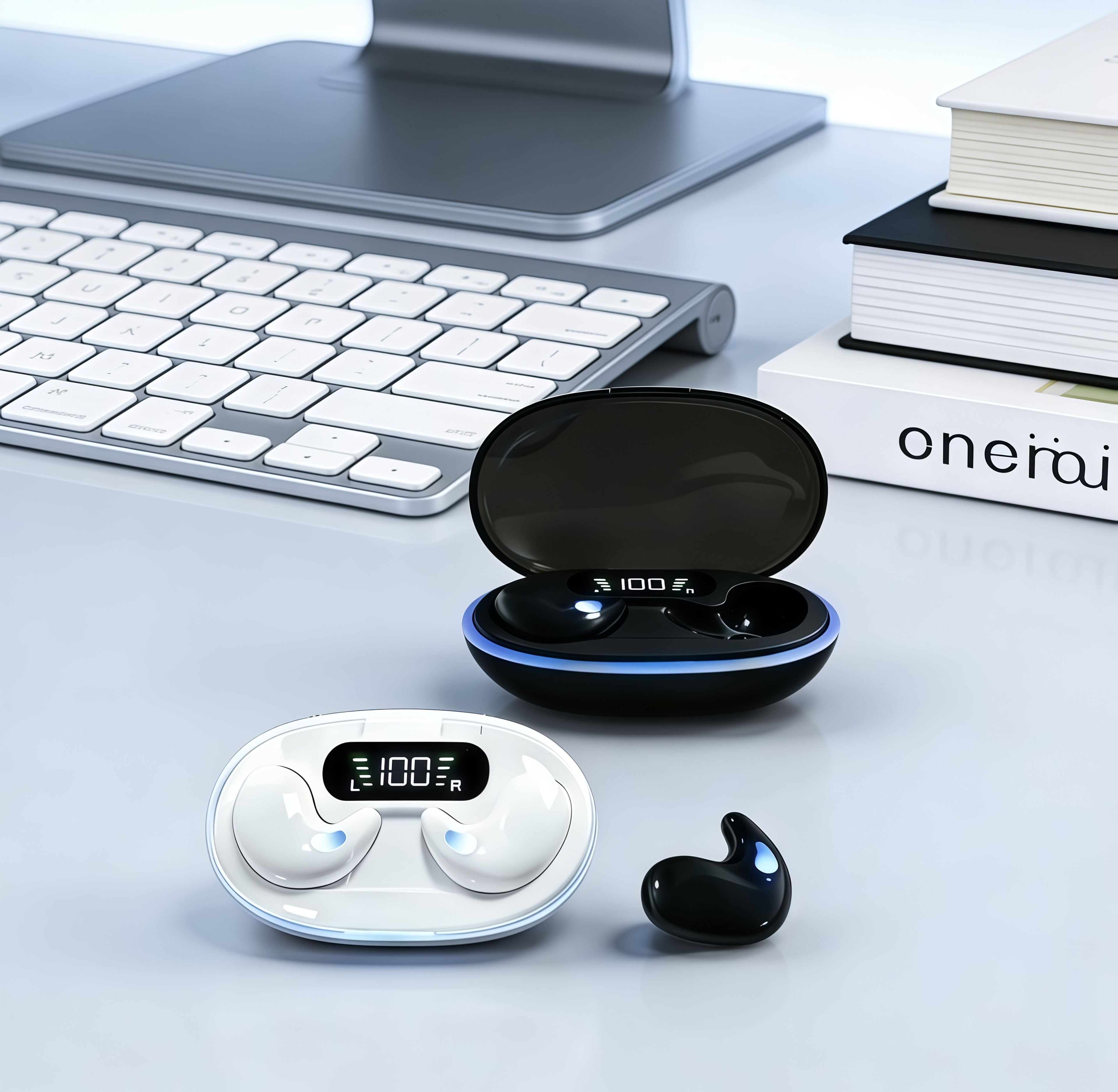 ultra light wireless bluetooth earbuds with long lasting battery