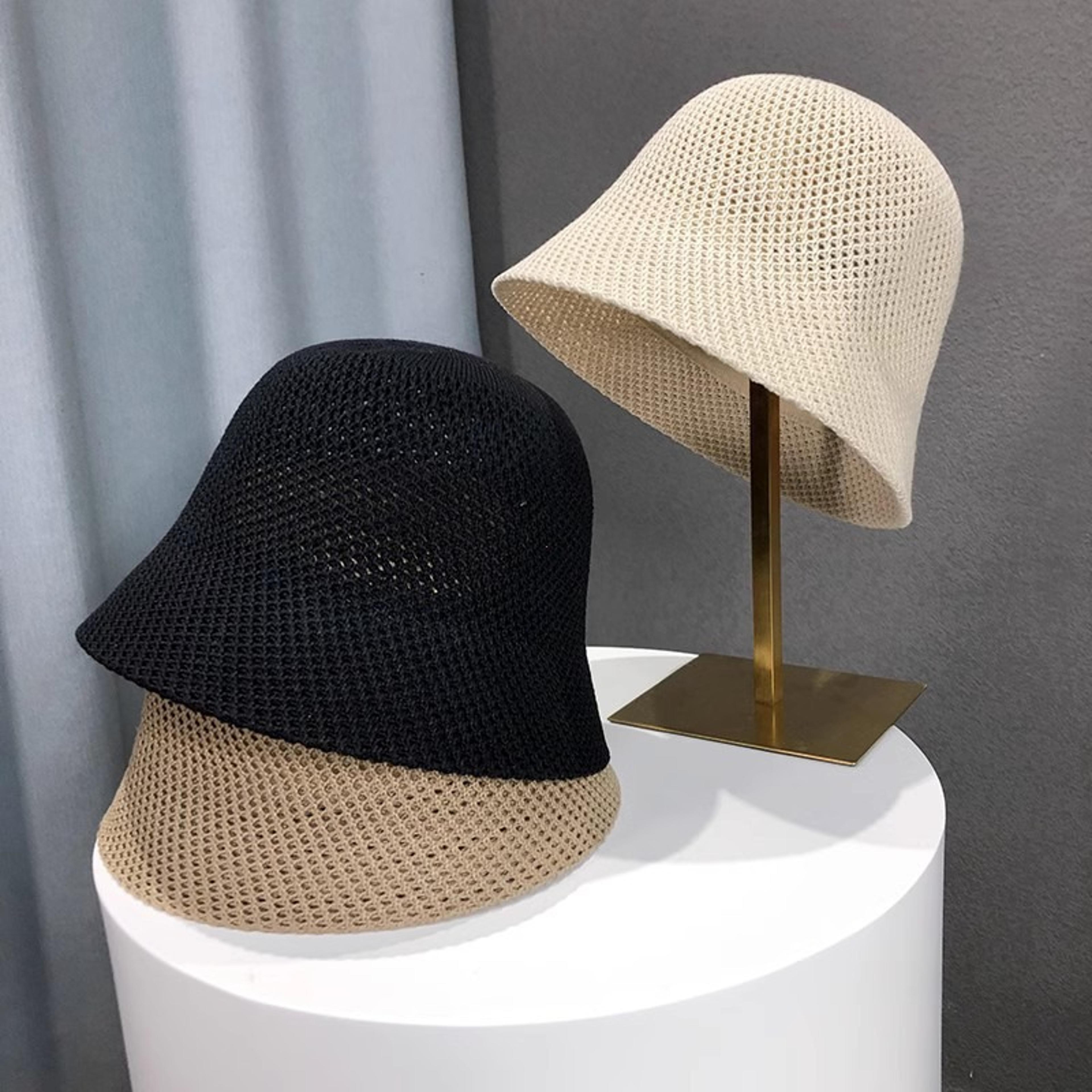 womens hollow out breathable summer bucket hat