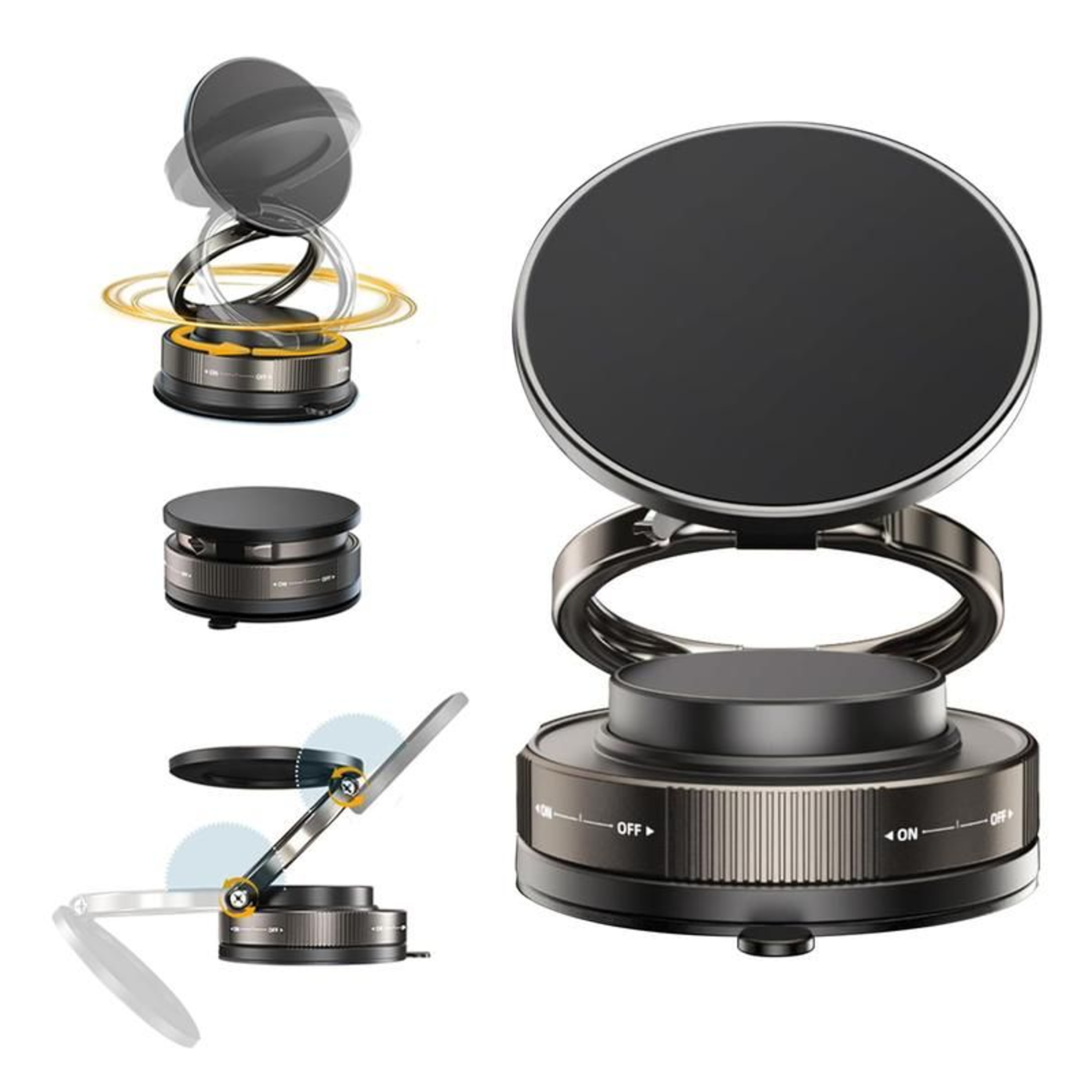 vacuum magnetic car phone holder for magsafe suction cup mount