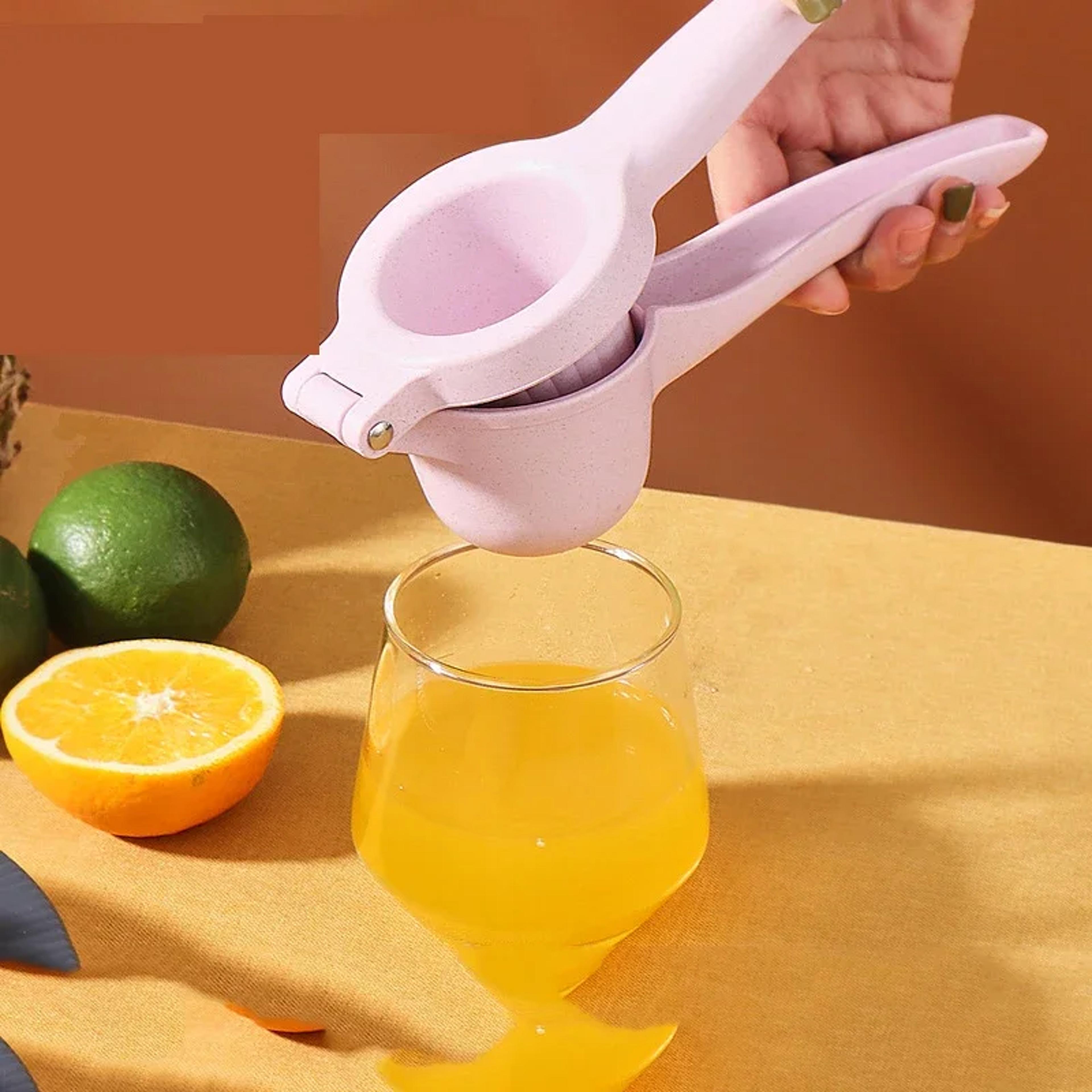 eco friendly wheat straw manual lemon squeezer with deep cup