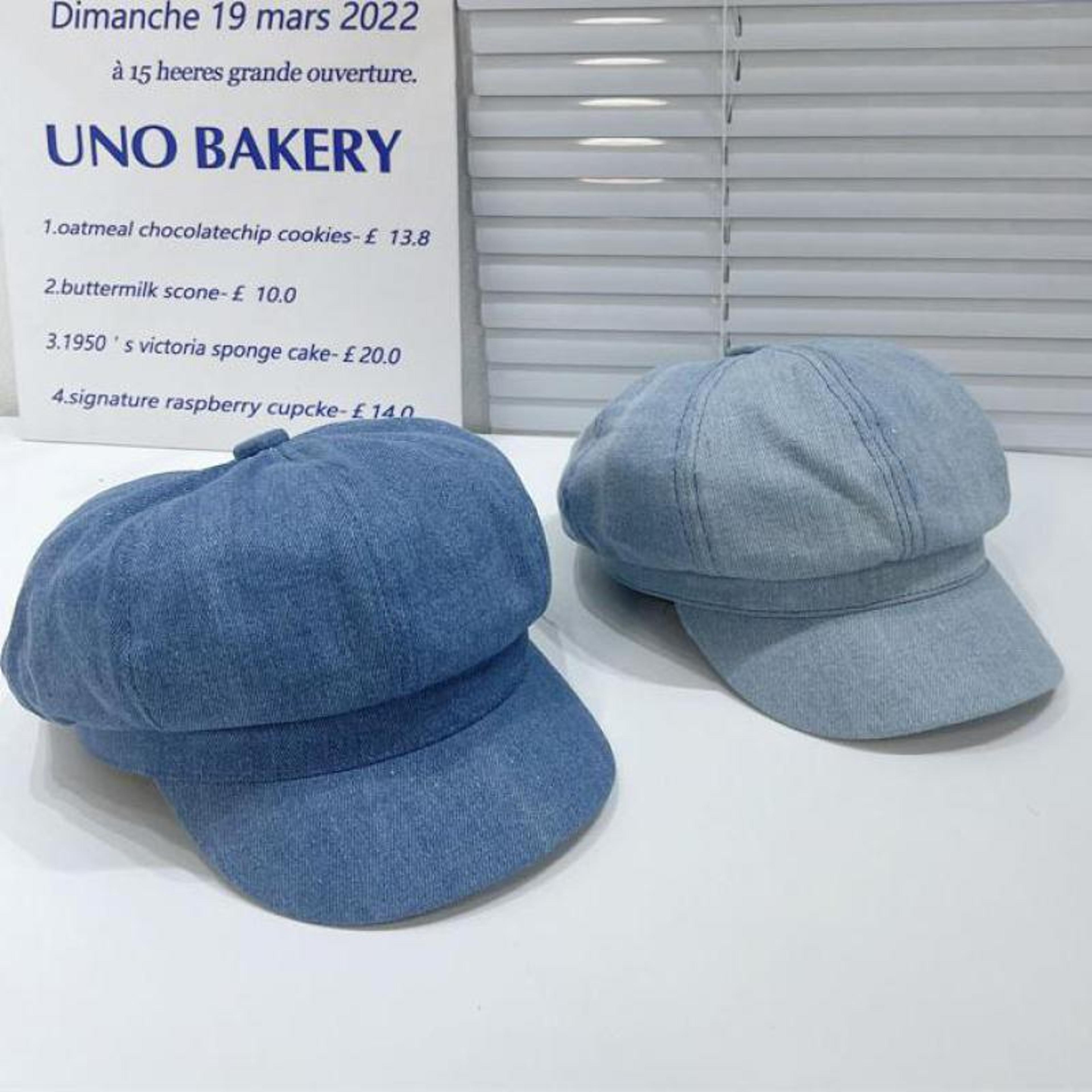 chic denim octagonal beret vintage newsboy cap for women
