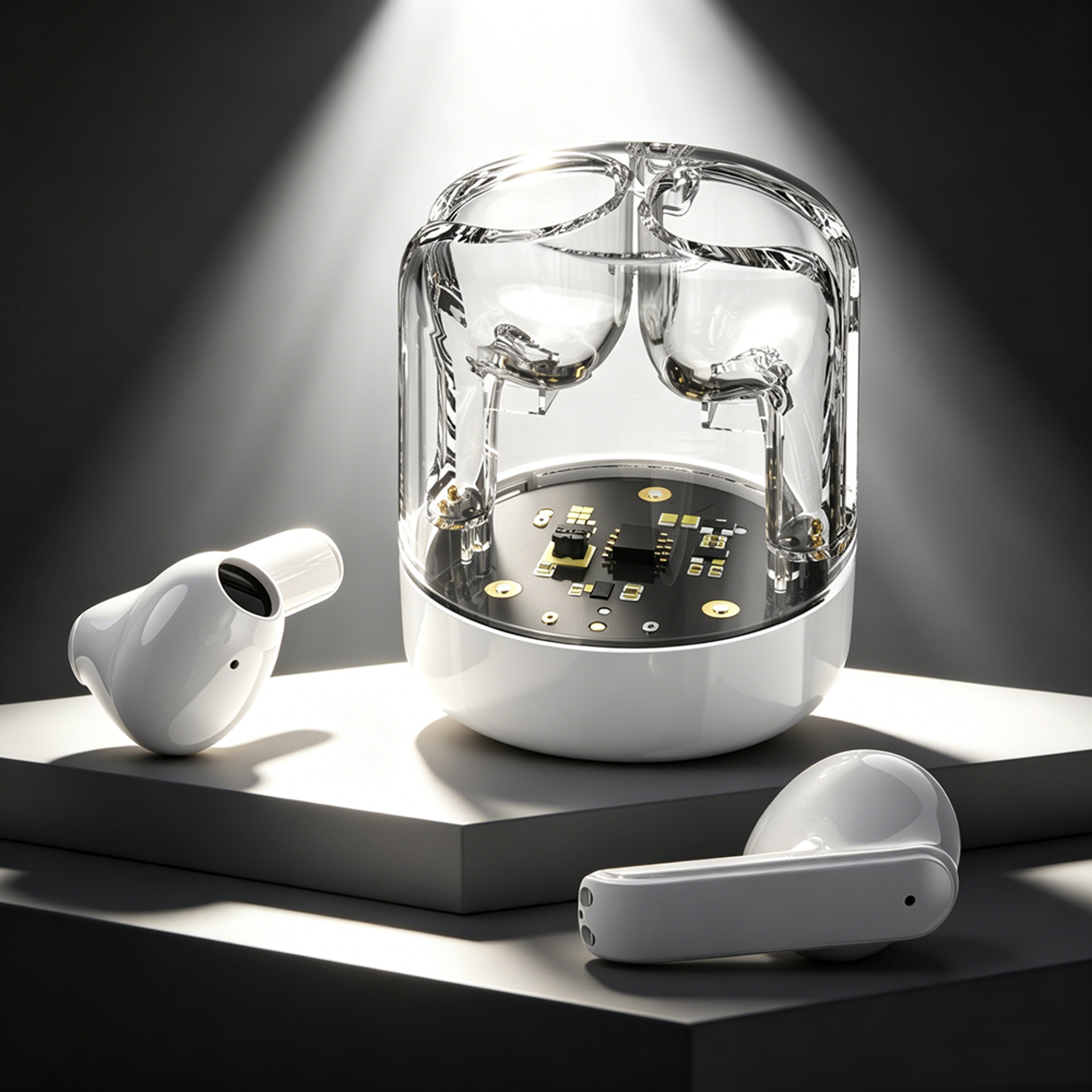 wireless sports earbuds with smart noise cancelling headphones and rgb light effects