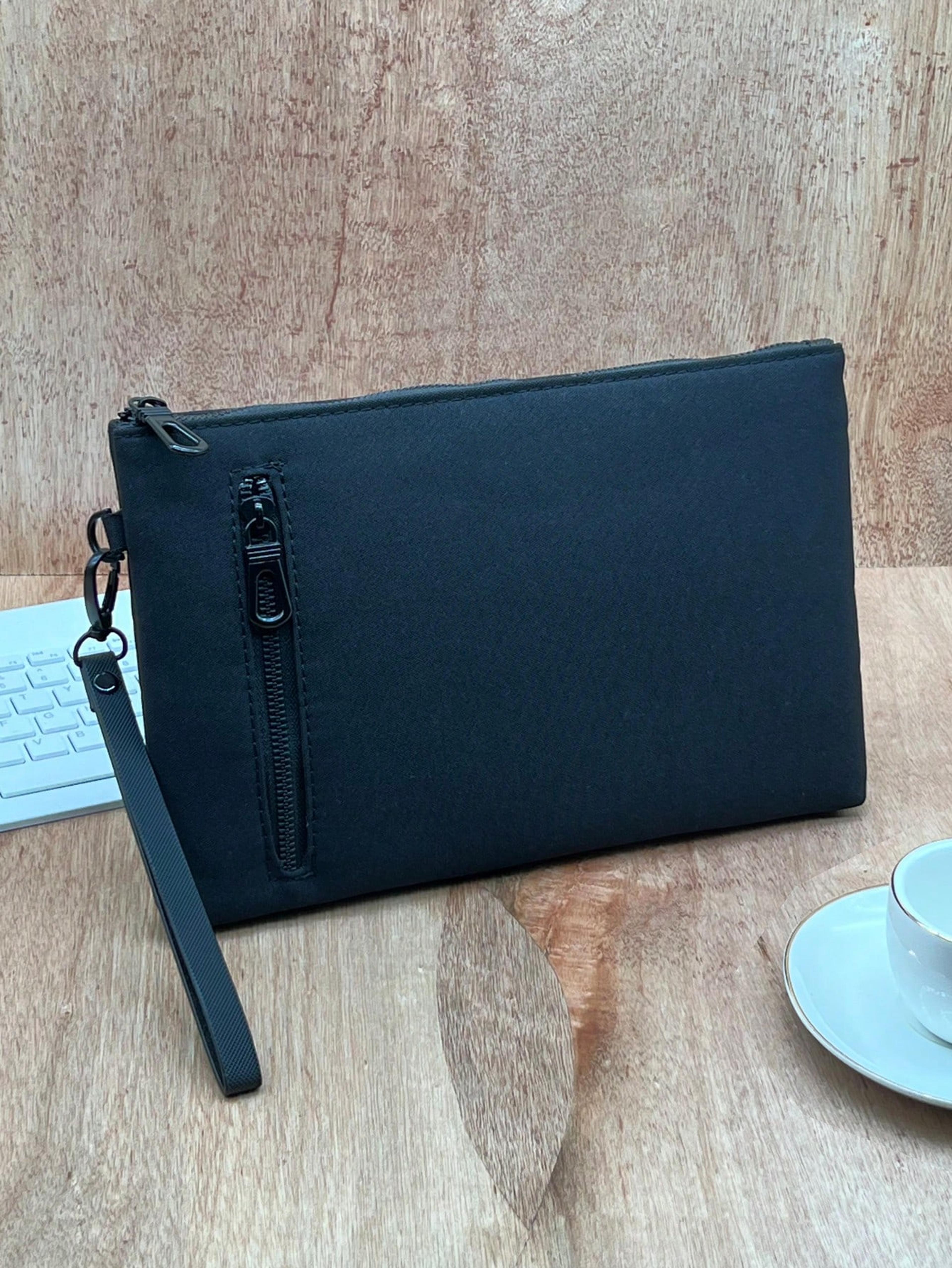 sleek mens clutch bag portable phone wristlet bag for everyday business and casual carry