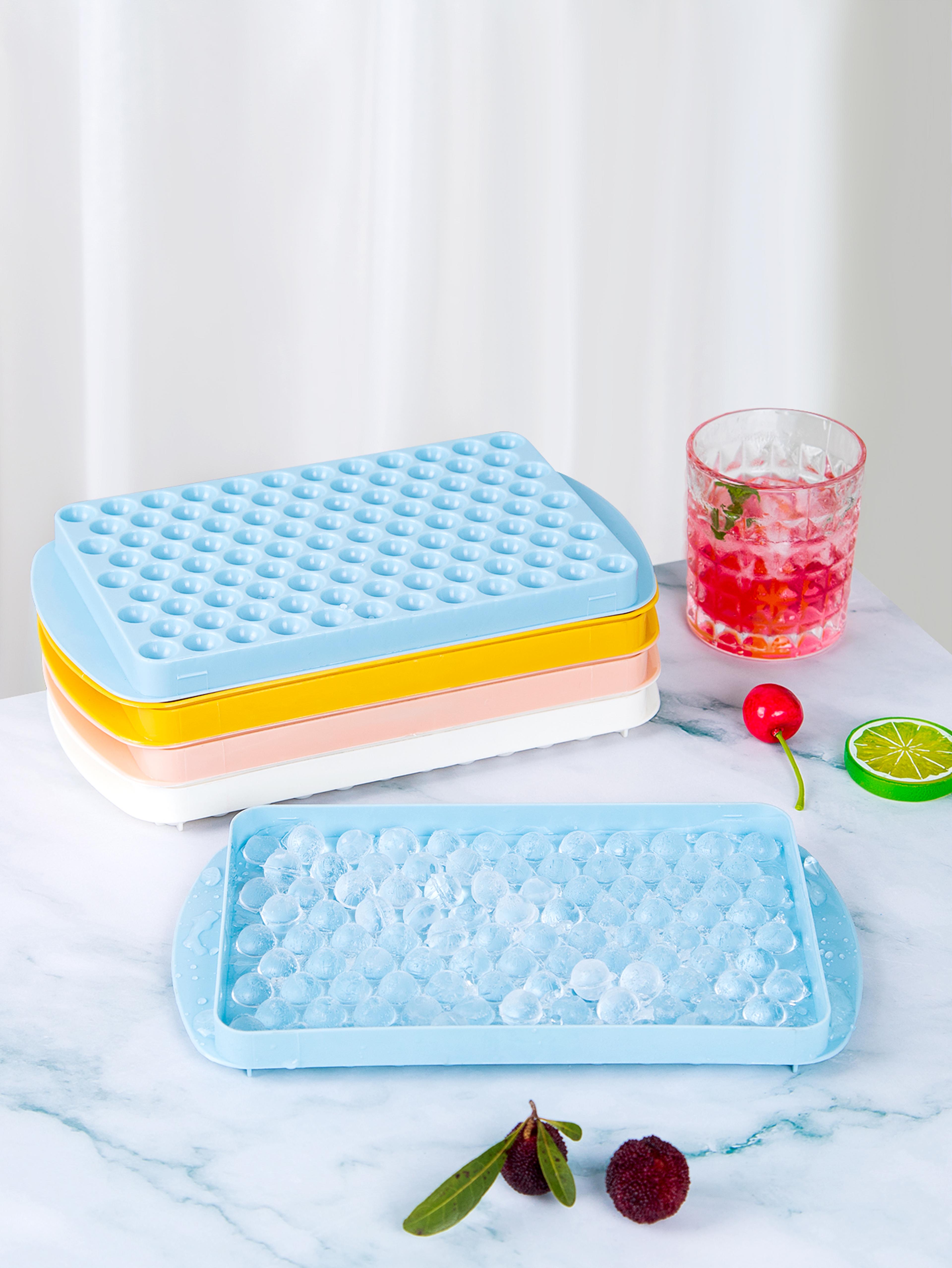 premium silicone ice cube tray cube stackable ice molds with lid