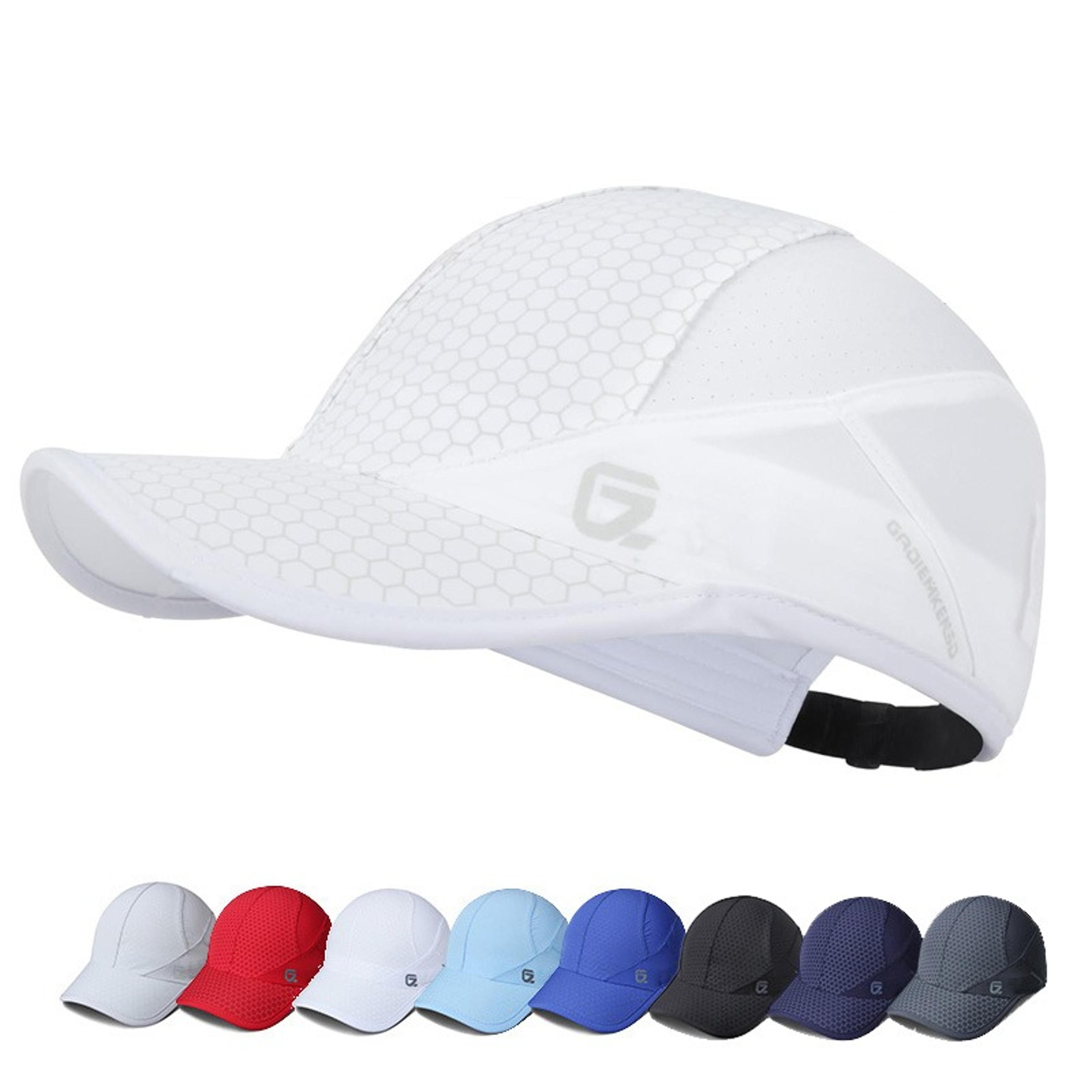 performance stretch fit breathable running hat quick dry baseball cap with adjustable sun protection