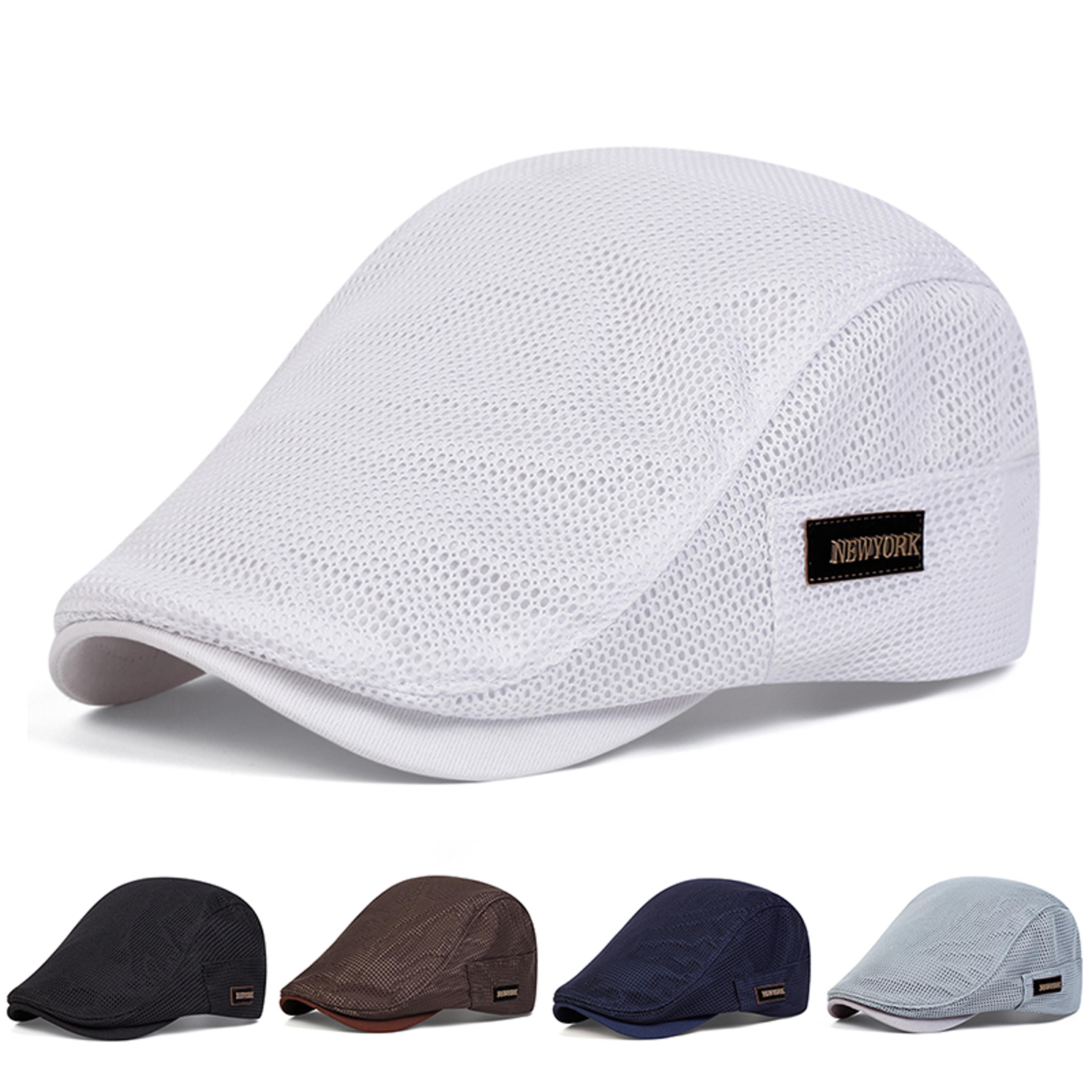 mens breathable mesh newsboy summer flat cap stylish british painters hat for daily wear