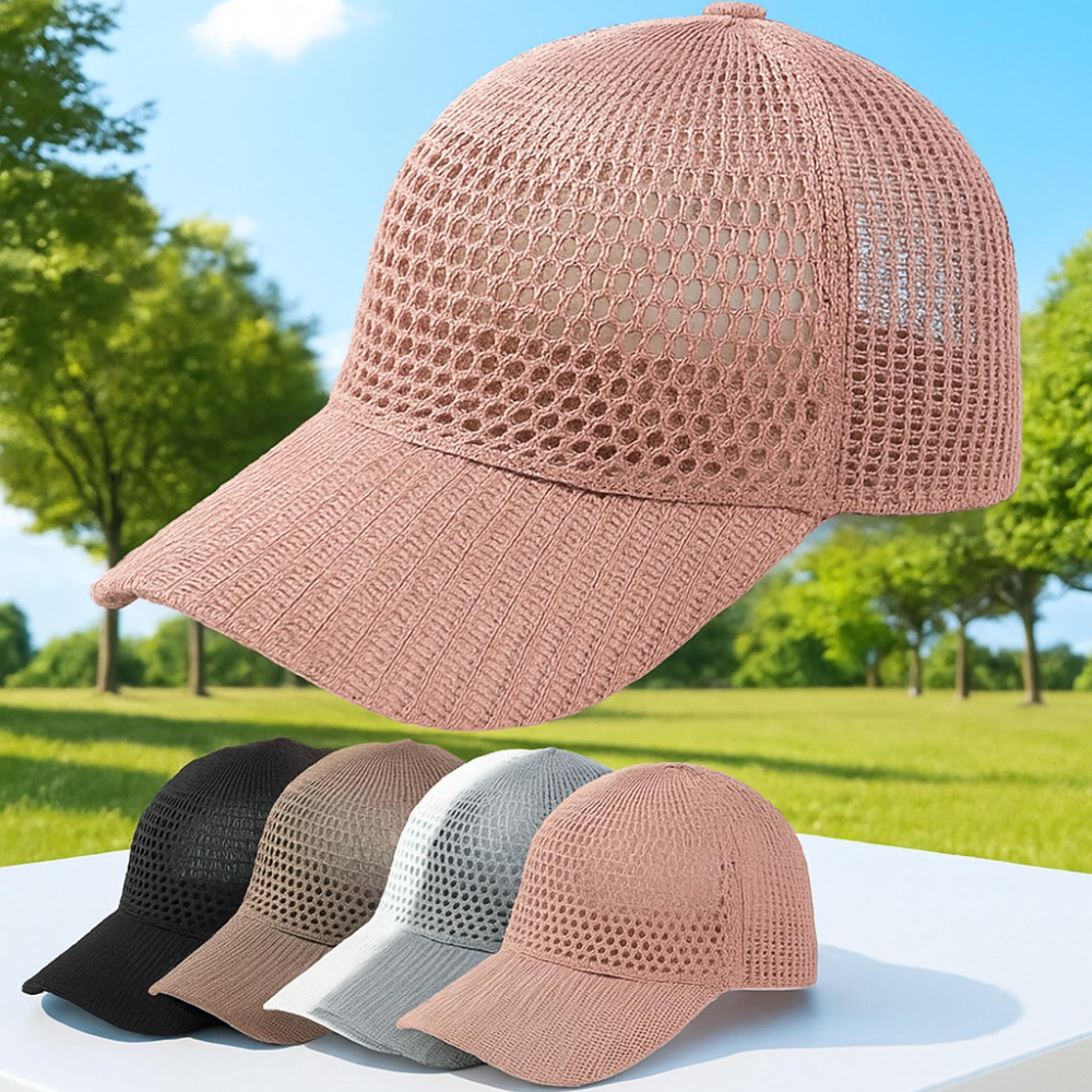 all season breathable mesh sun protection hat adjustable outdoor hiking & fishing cap