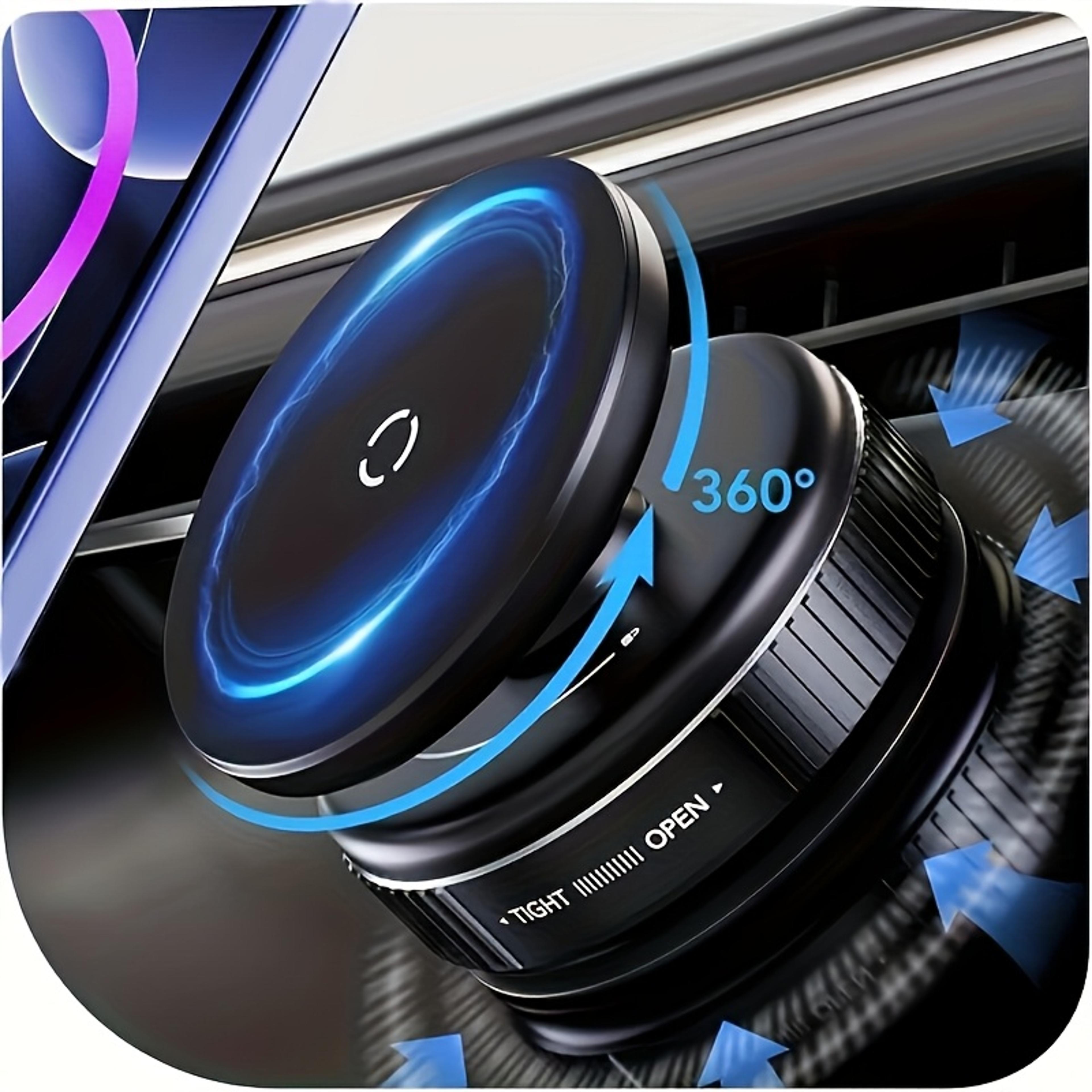premium universal magnetic car phone holder vacuum suction & rotating mount