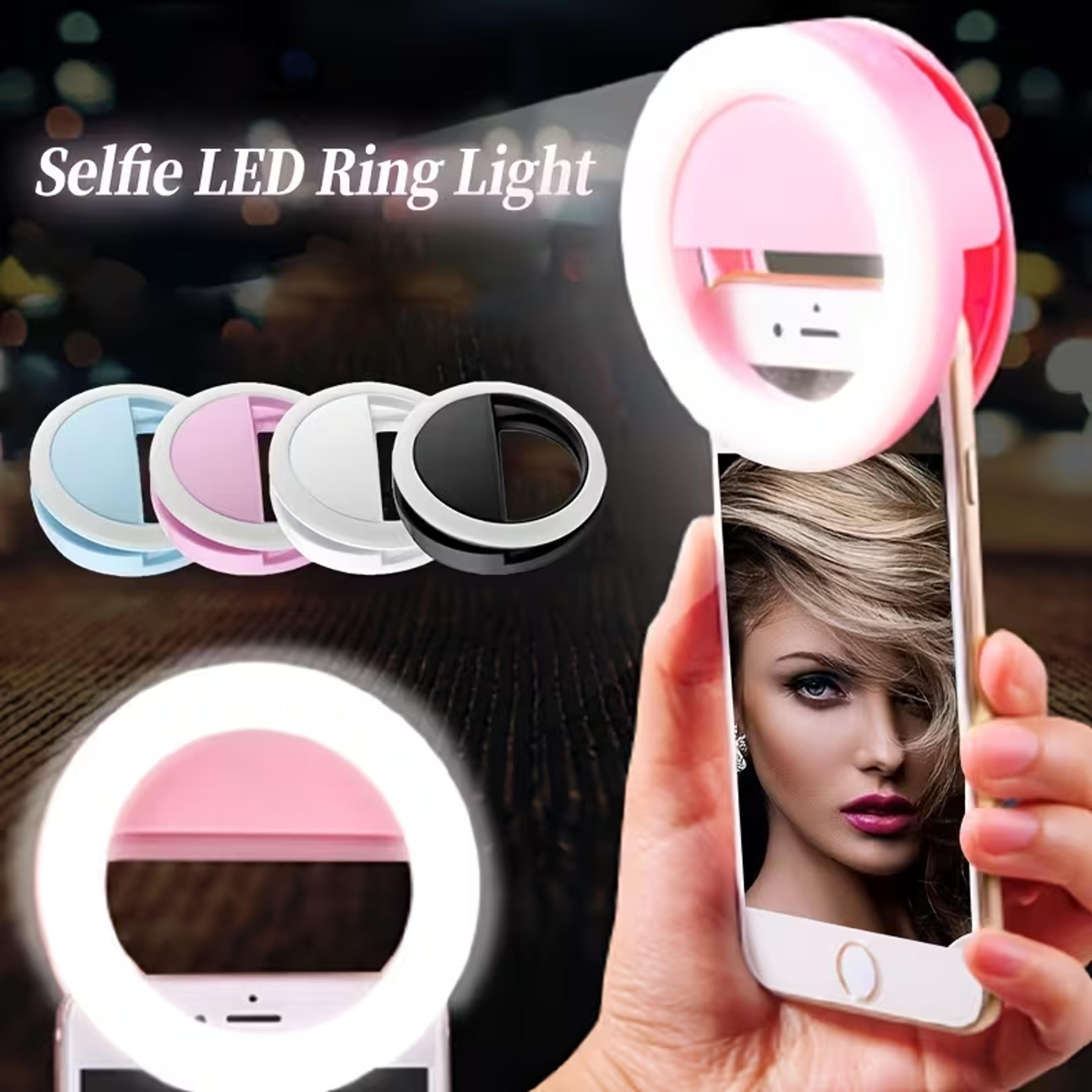 ultimate portable clip on led selfie ring light with usb recharge