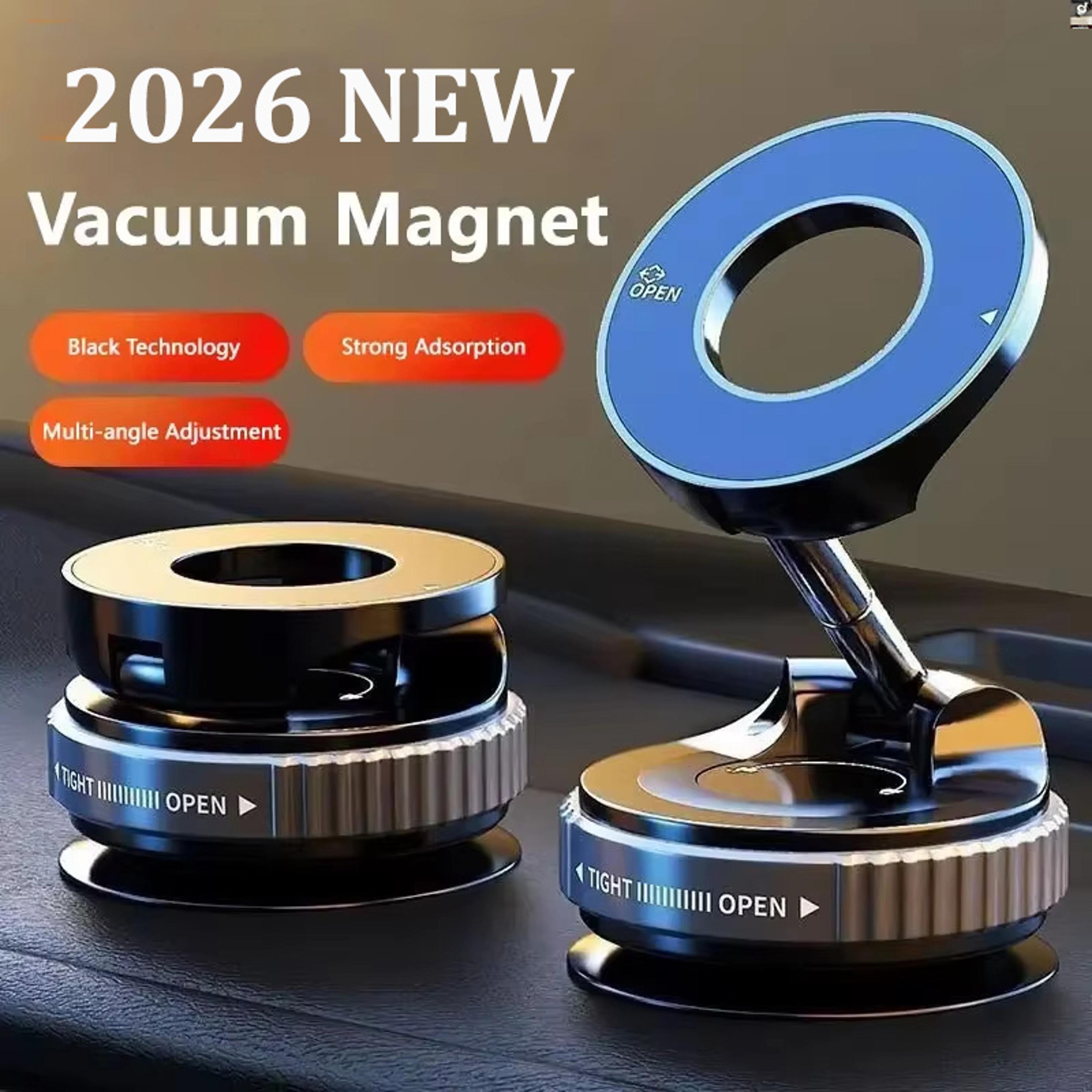 magnetic car phone holder with vacuum adsorption & rotating foldable universal phone mount
