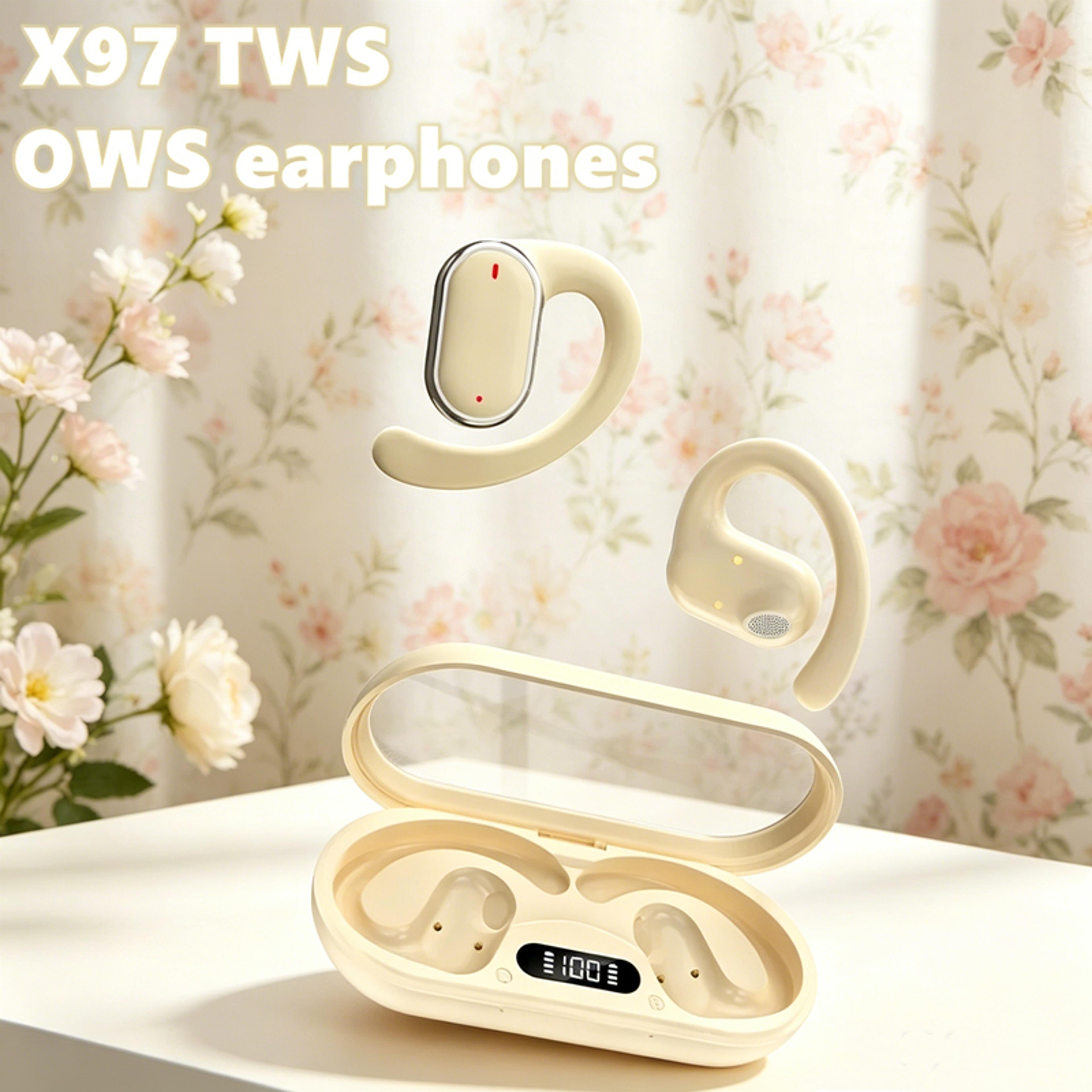 ows open ear bluetooth earphones waterproof sport wireless earbuds with mic
