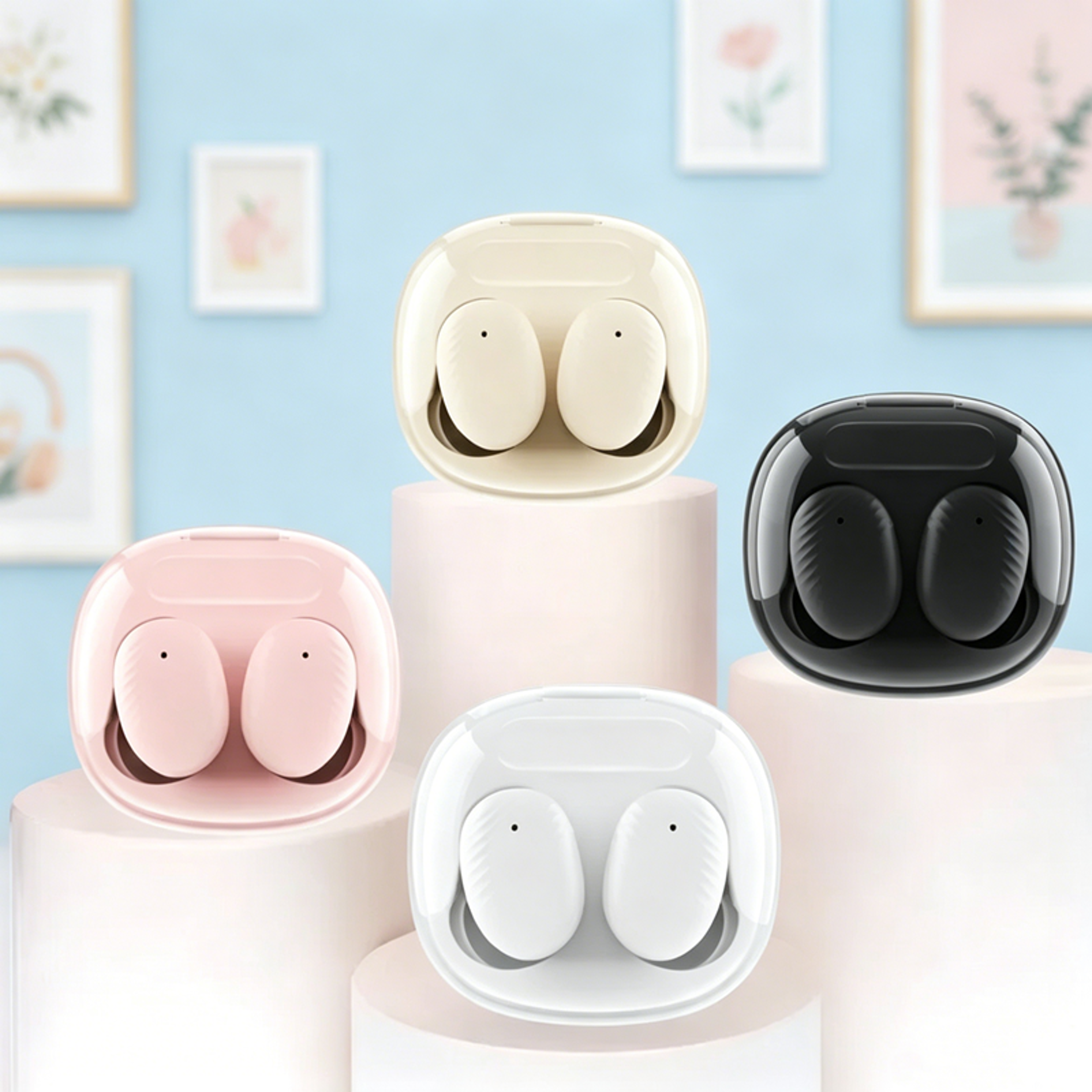clearcall tws bluetooth earphones noise cancelling headset with microphone