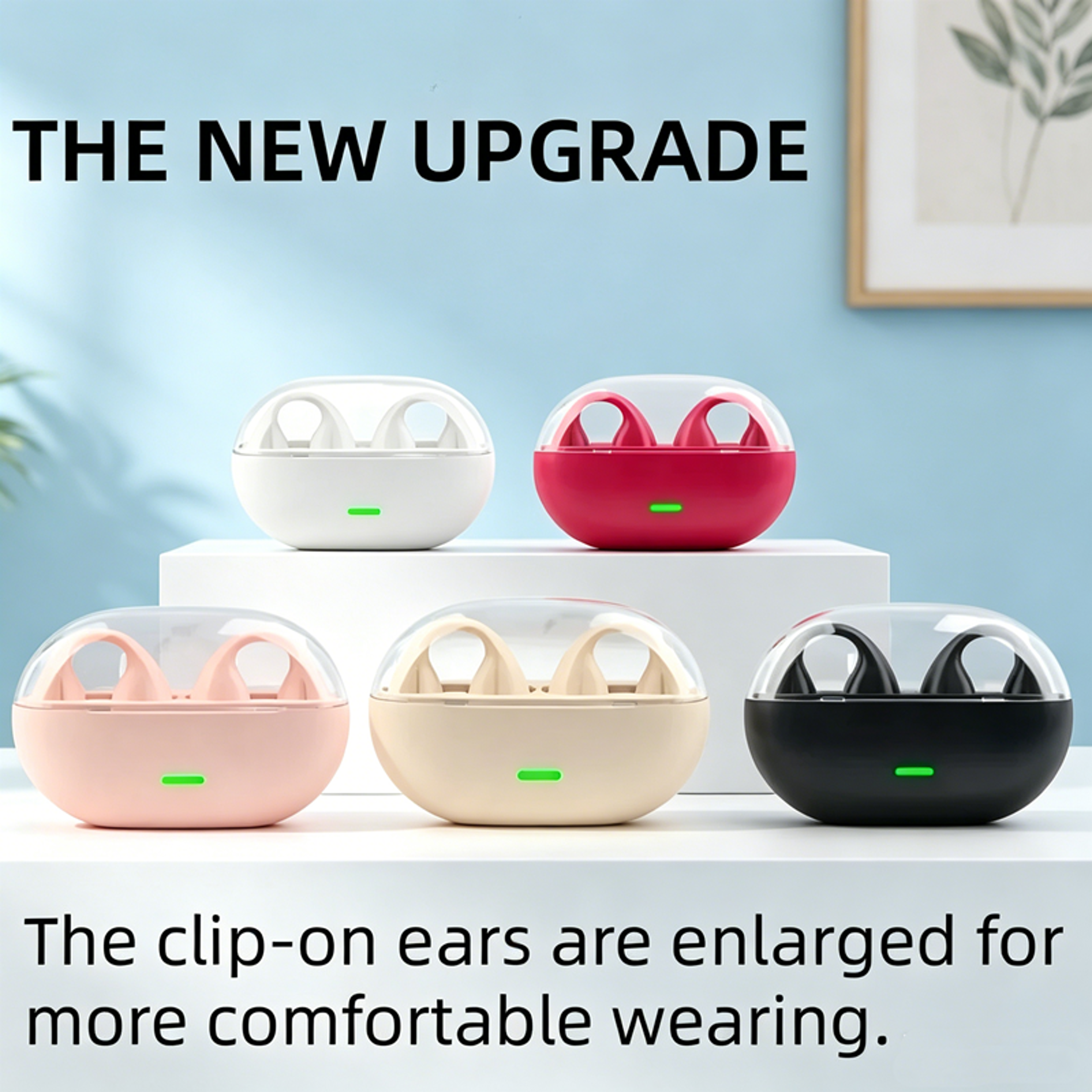 clip on wireless bluetooth headphones with hd call audio for sports and gaming