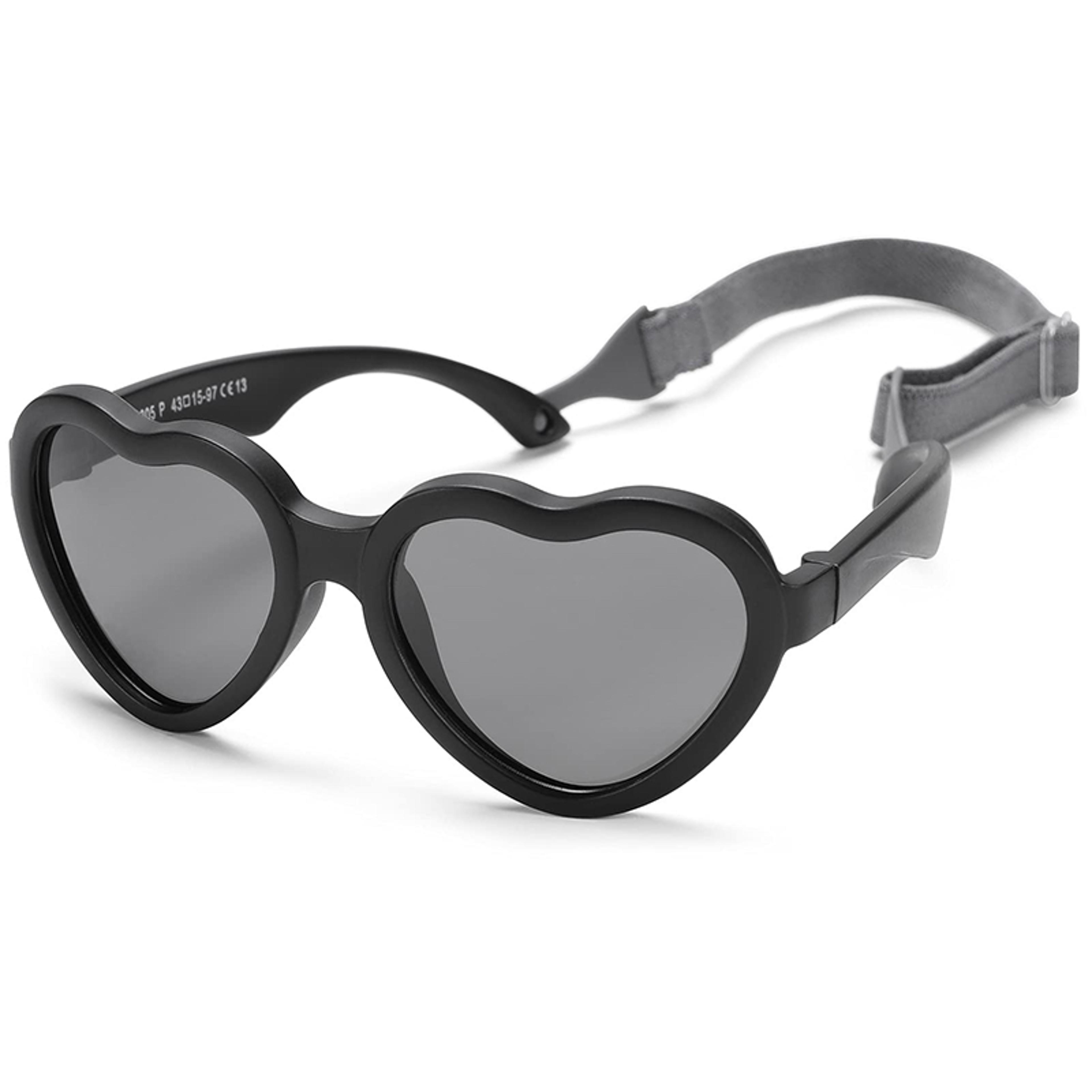 heart shaped baby polarized sunglasses with strap for infants and toddlers