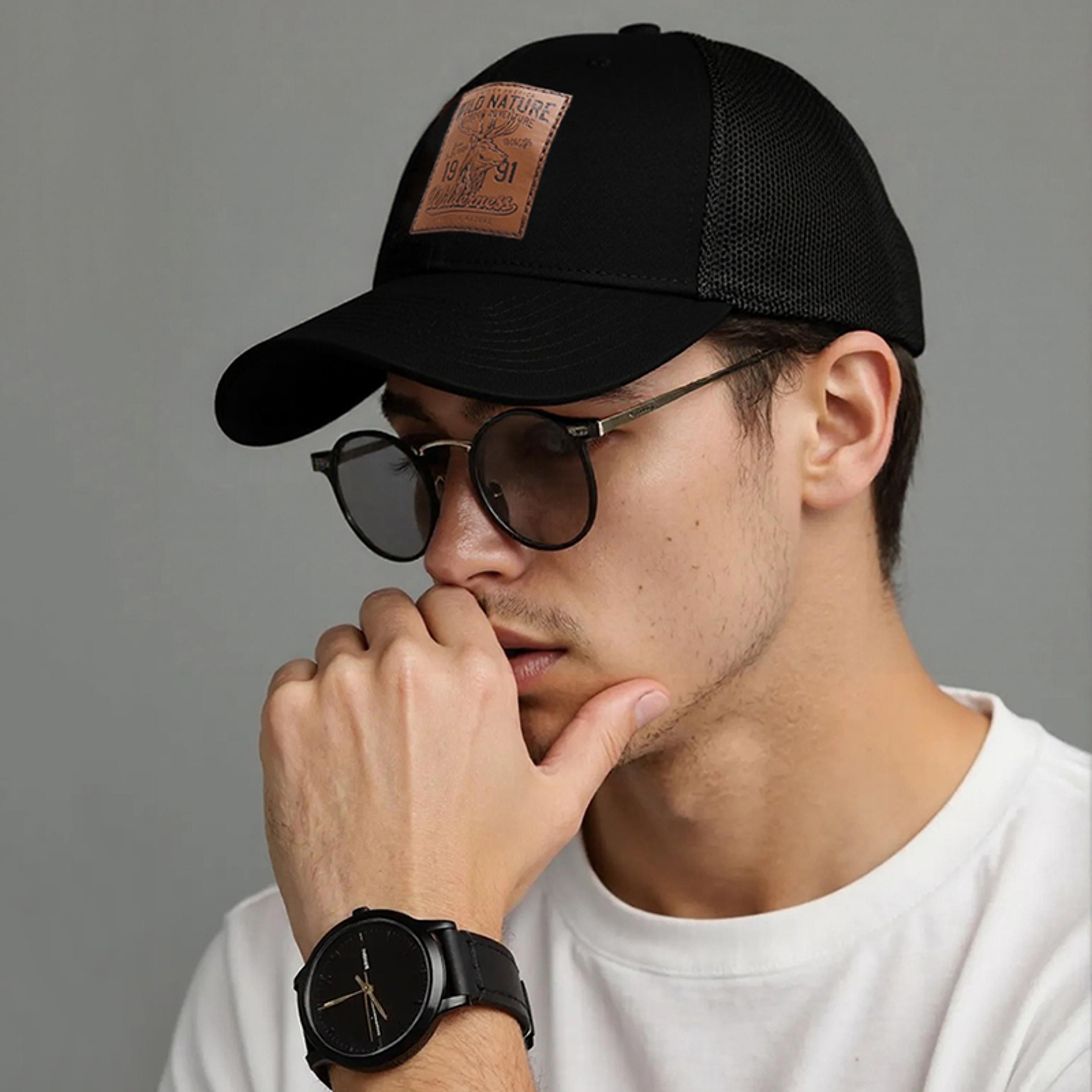 deer mesh trucker hat unisex four seasons sun protection baseball cap for hiking fishing