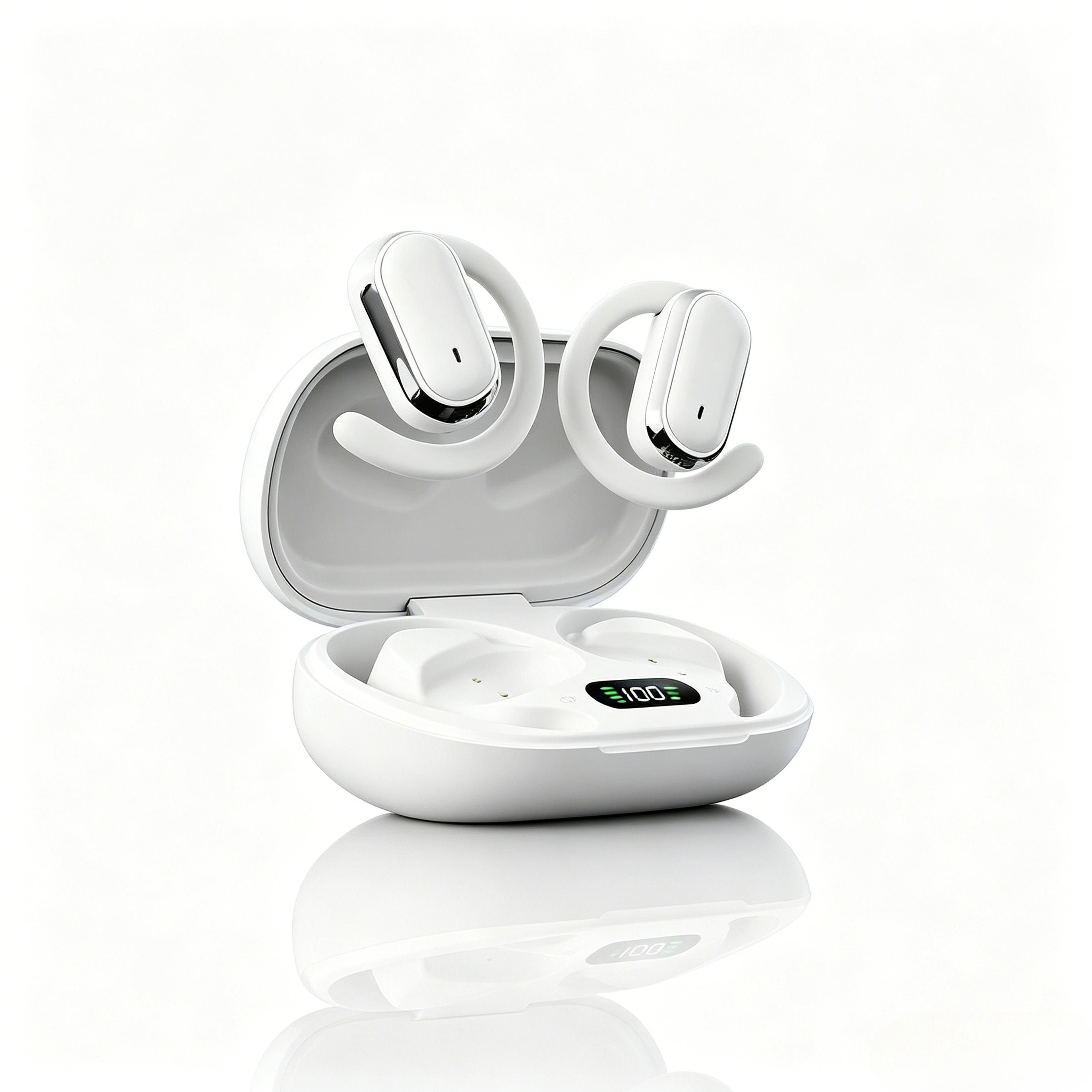 ergonomic bone conduction wireless sport bluetooth headphones long battery life