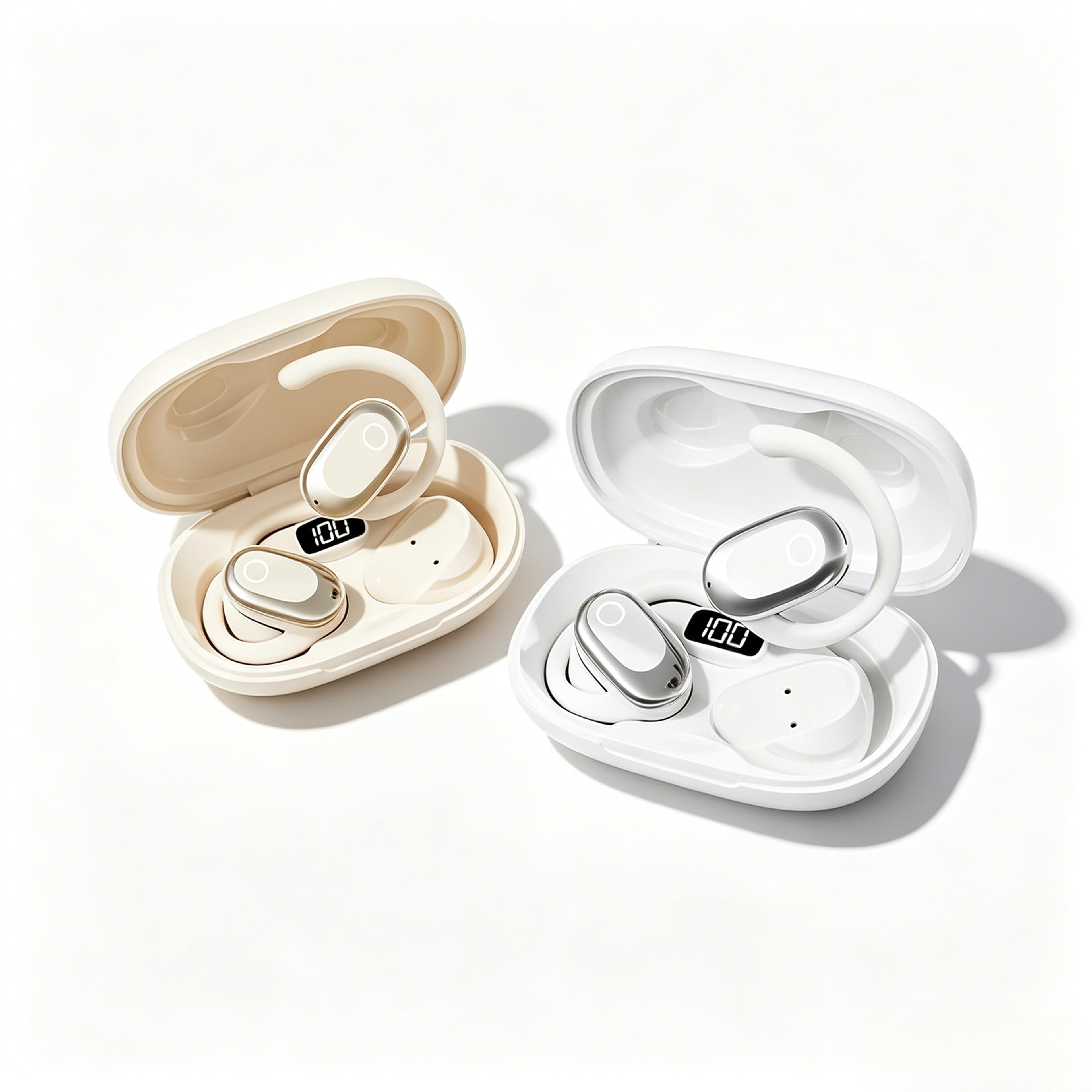 rotatable open ear bluetooth over ear headphones with noise cancelling mic wireless headset