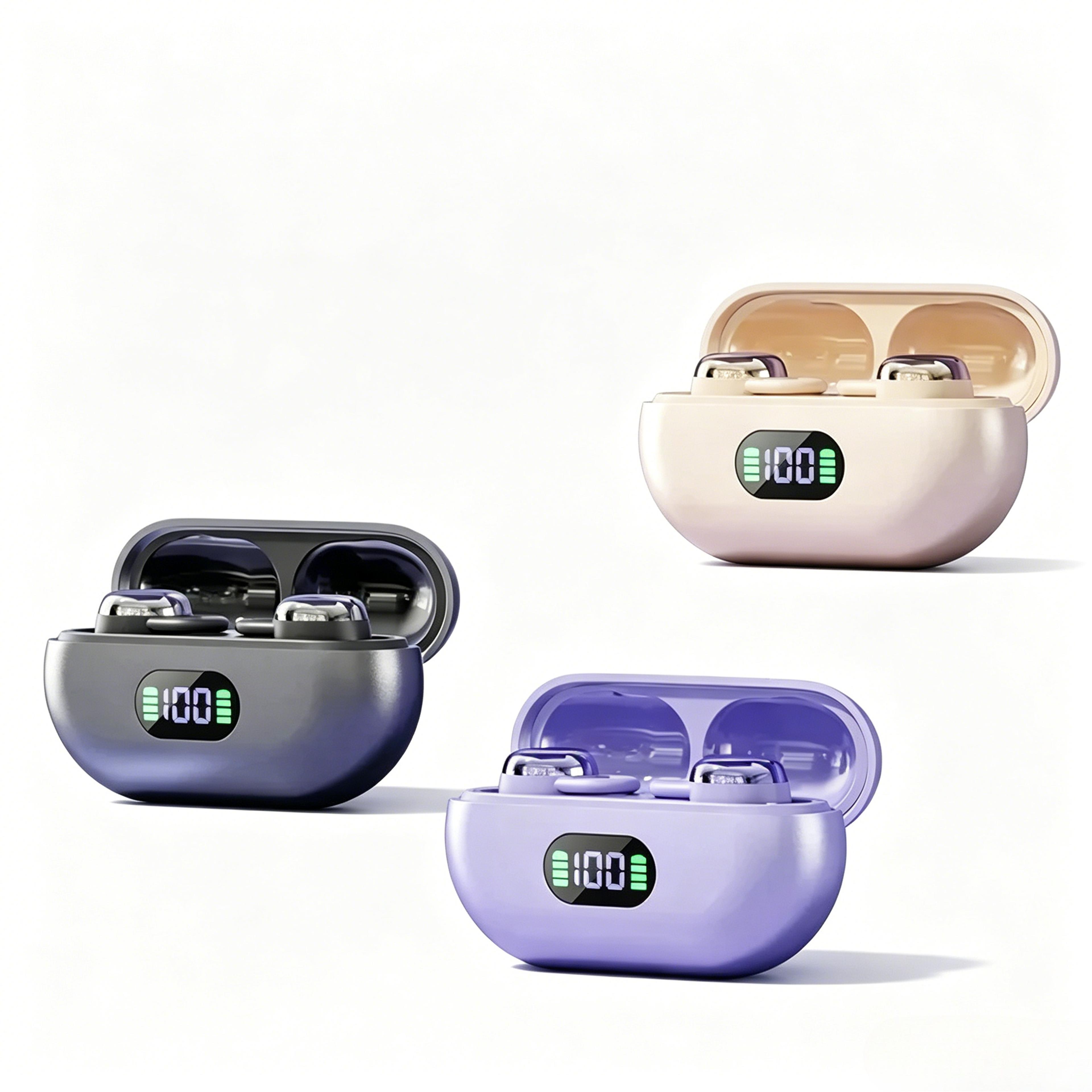 lightweight ear clip sleep earbuds bluetooth with enc mic