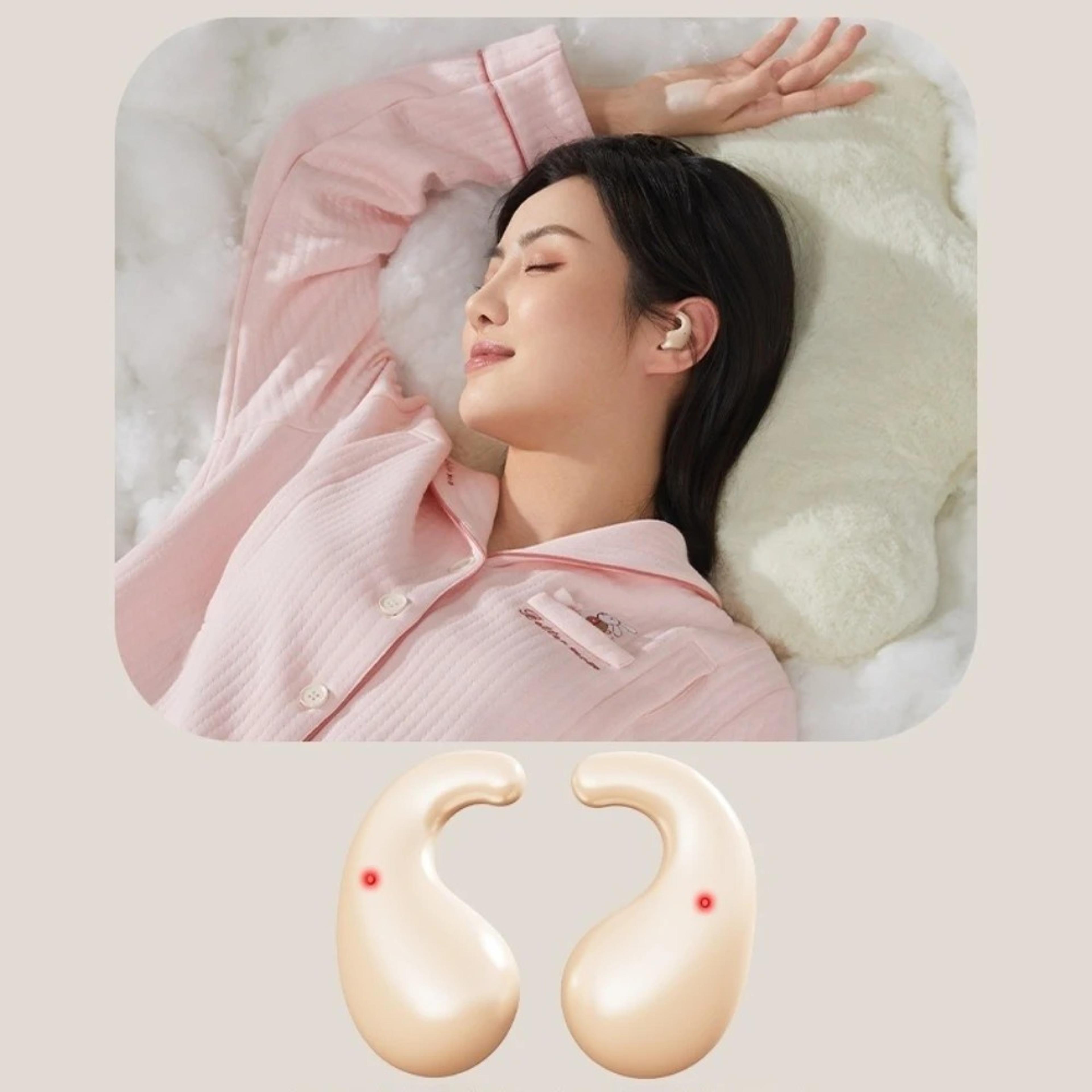 soft silicone sleep earbuds for side sleepers with anti lost lanyard