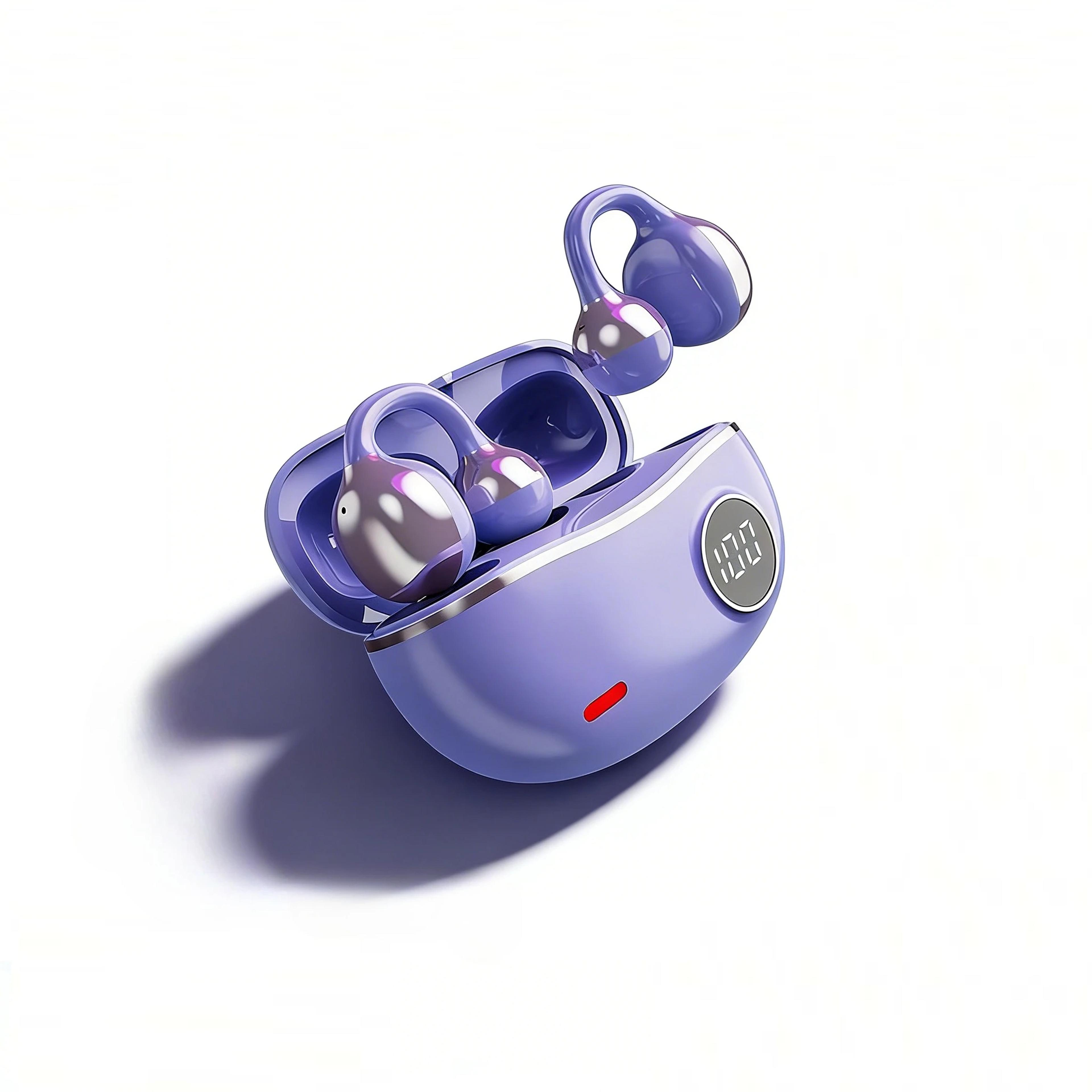 bluetooth hifi wireless earbuds with digital display and clear call mic
