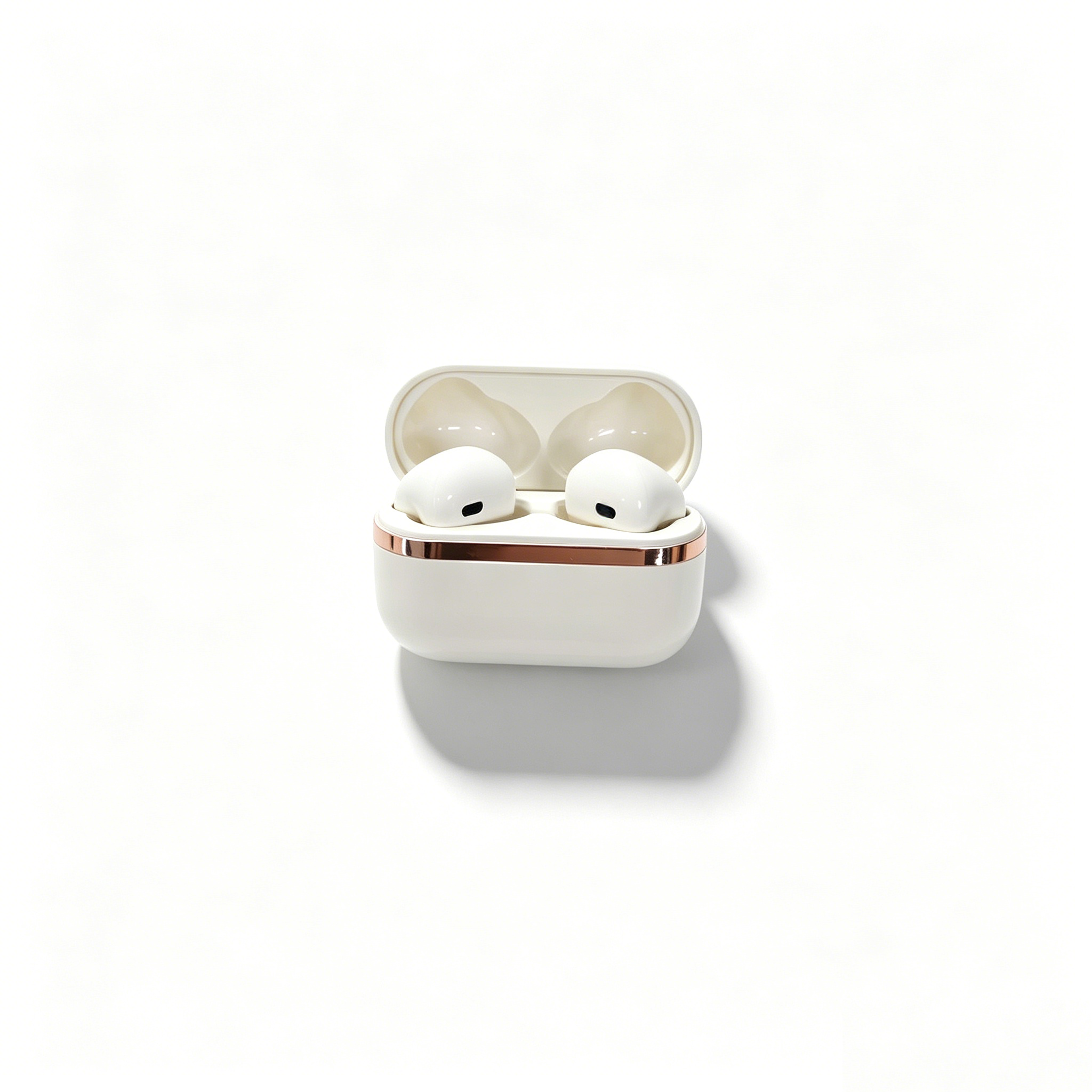 leather finish semi in ear wireless earbuds with mic