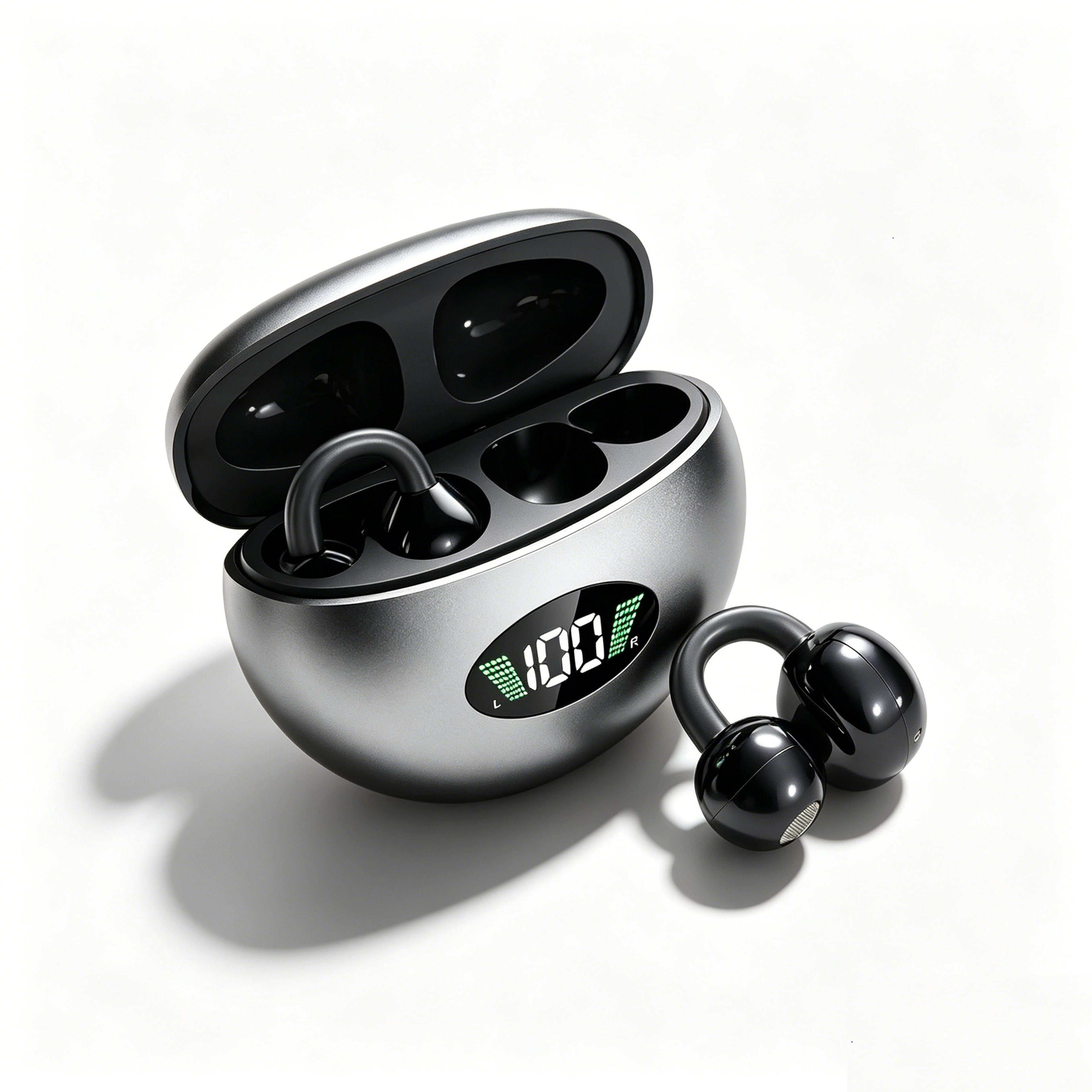 wireless clip on earphones bluetooth sports headset with mic