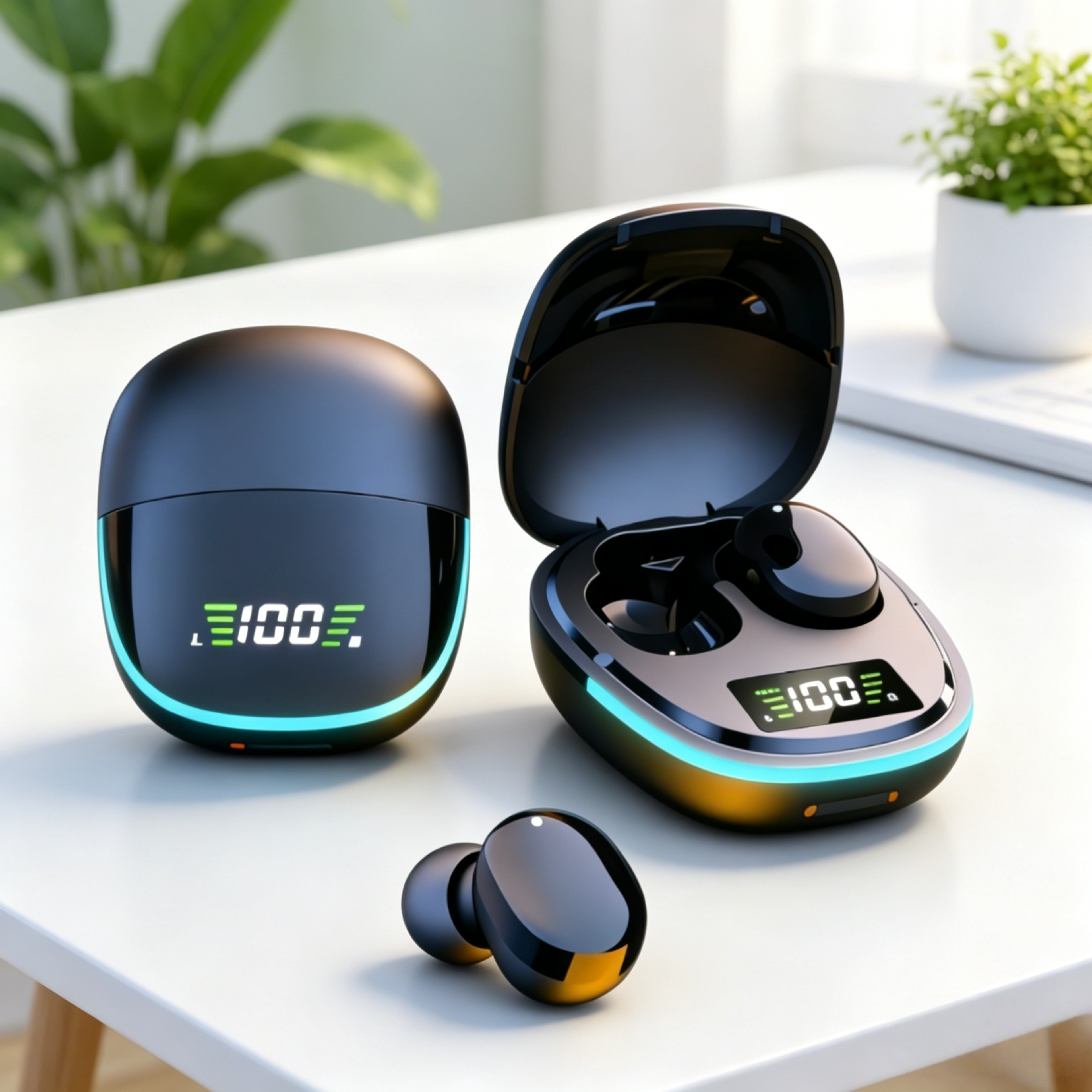 bluetooth wireless sport earbuds with mic for smartphones