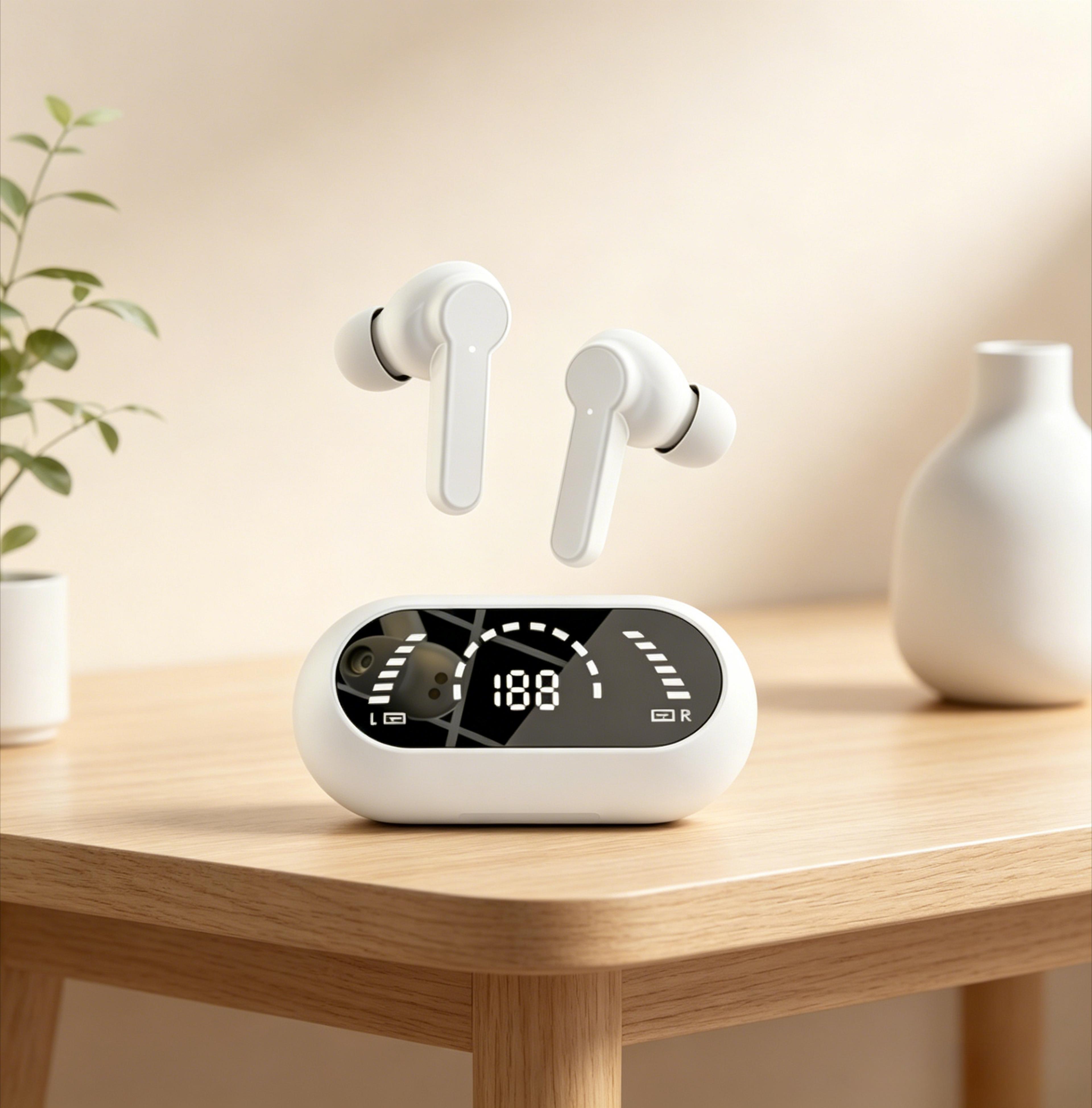 bluetooth tws wireless earbuds with noise reduction bass and touch control