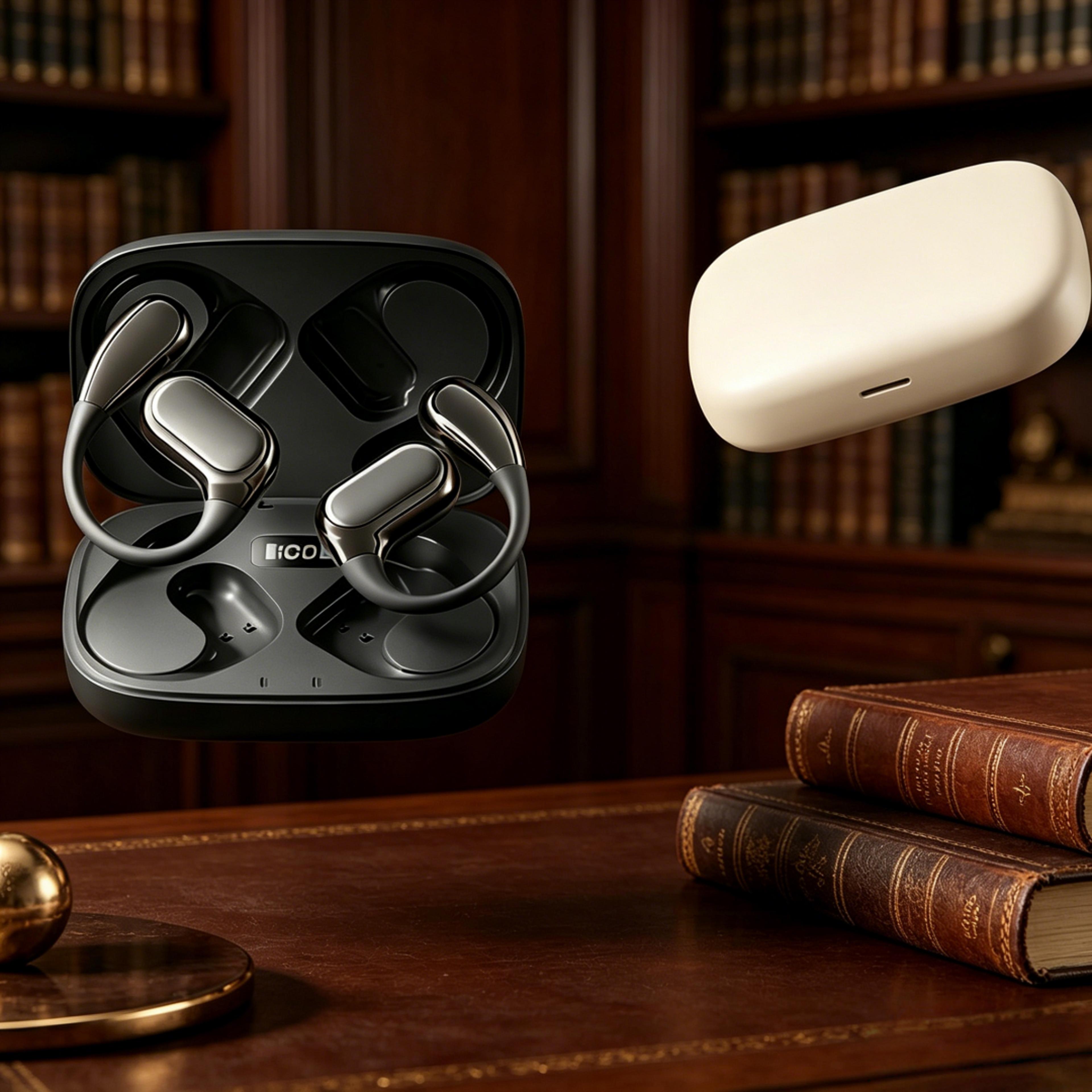 tws sports wireless bluetooth earbuds with ear hooks and enc hd call mic