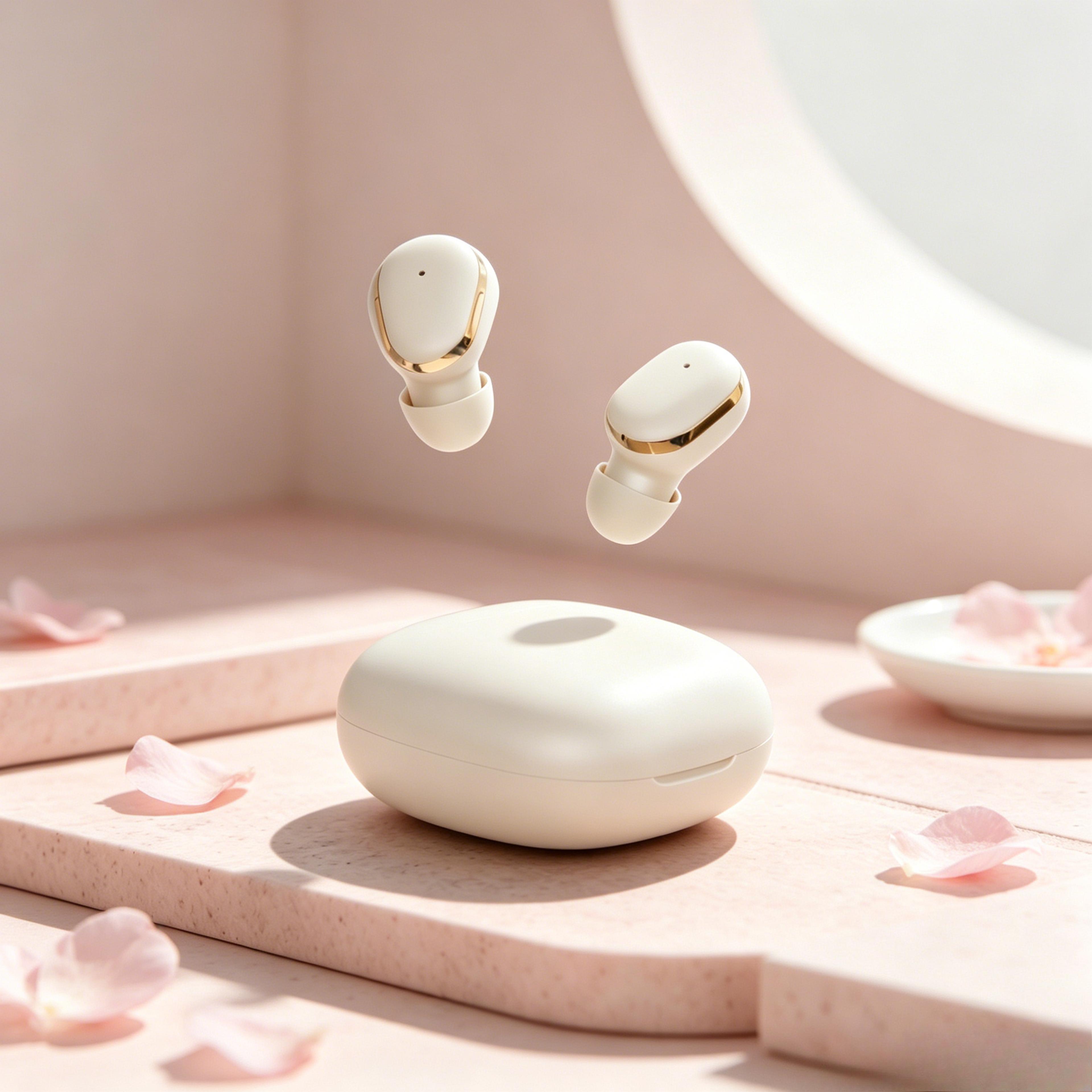 transparent tws wireless earbuds with enc mic led power display