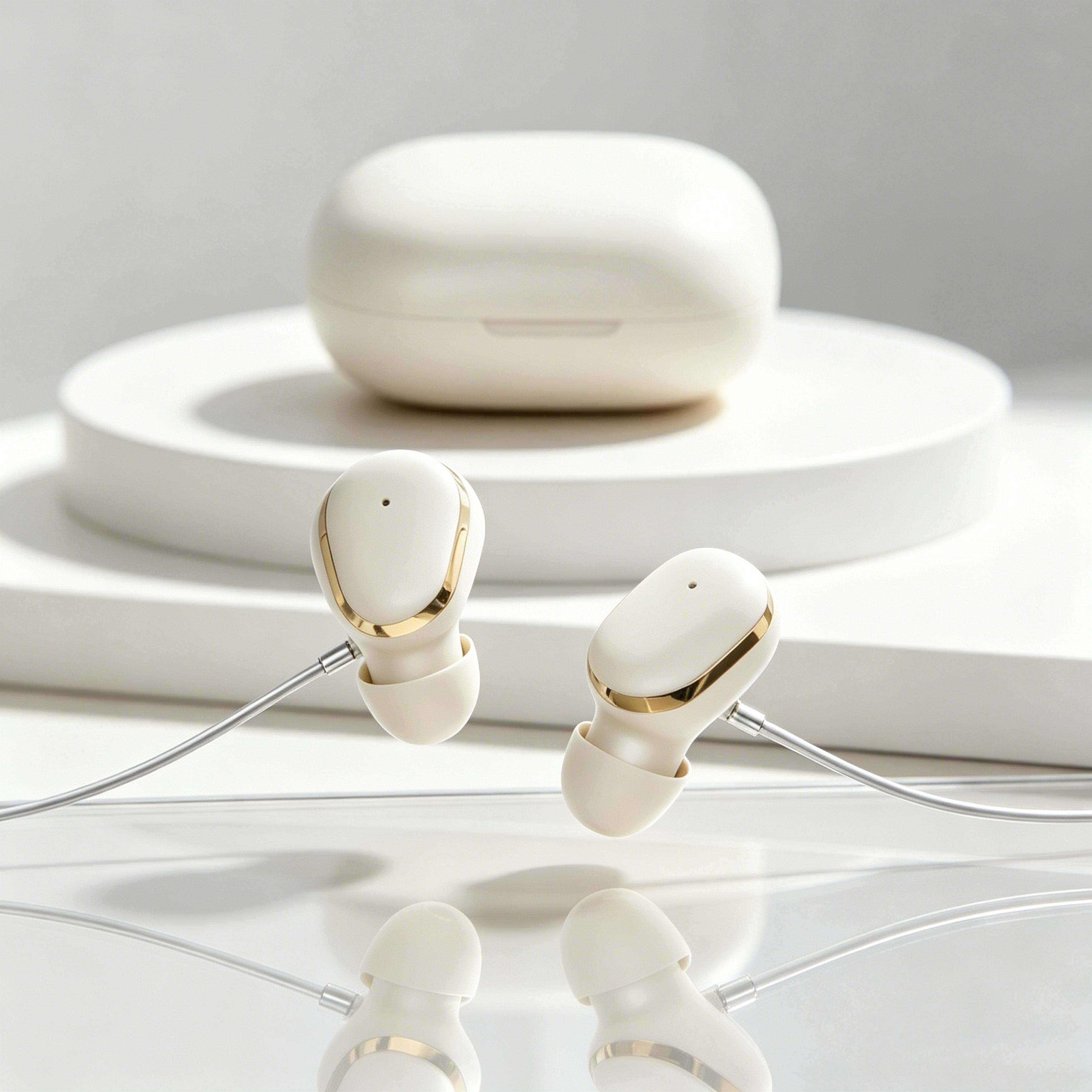 transparent enc bluetooth earbuds with led power display for sports and work