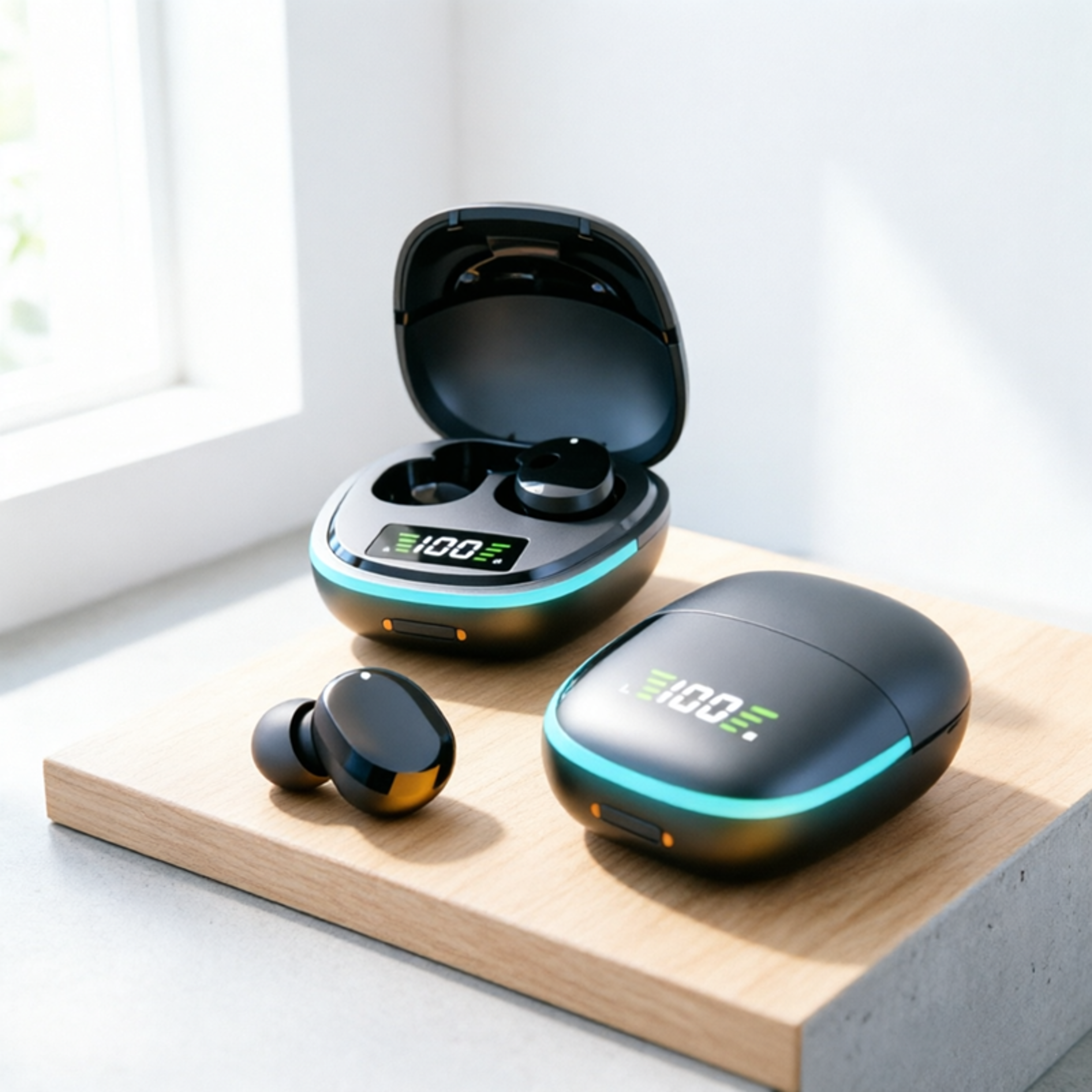 bluetooth wireless earbuds with mic for sports gaming and calls