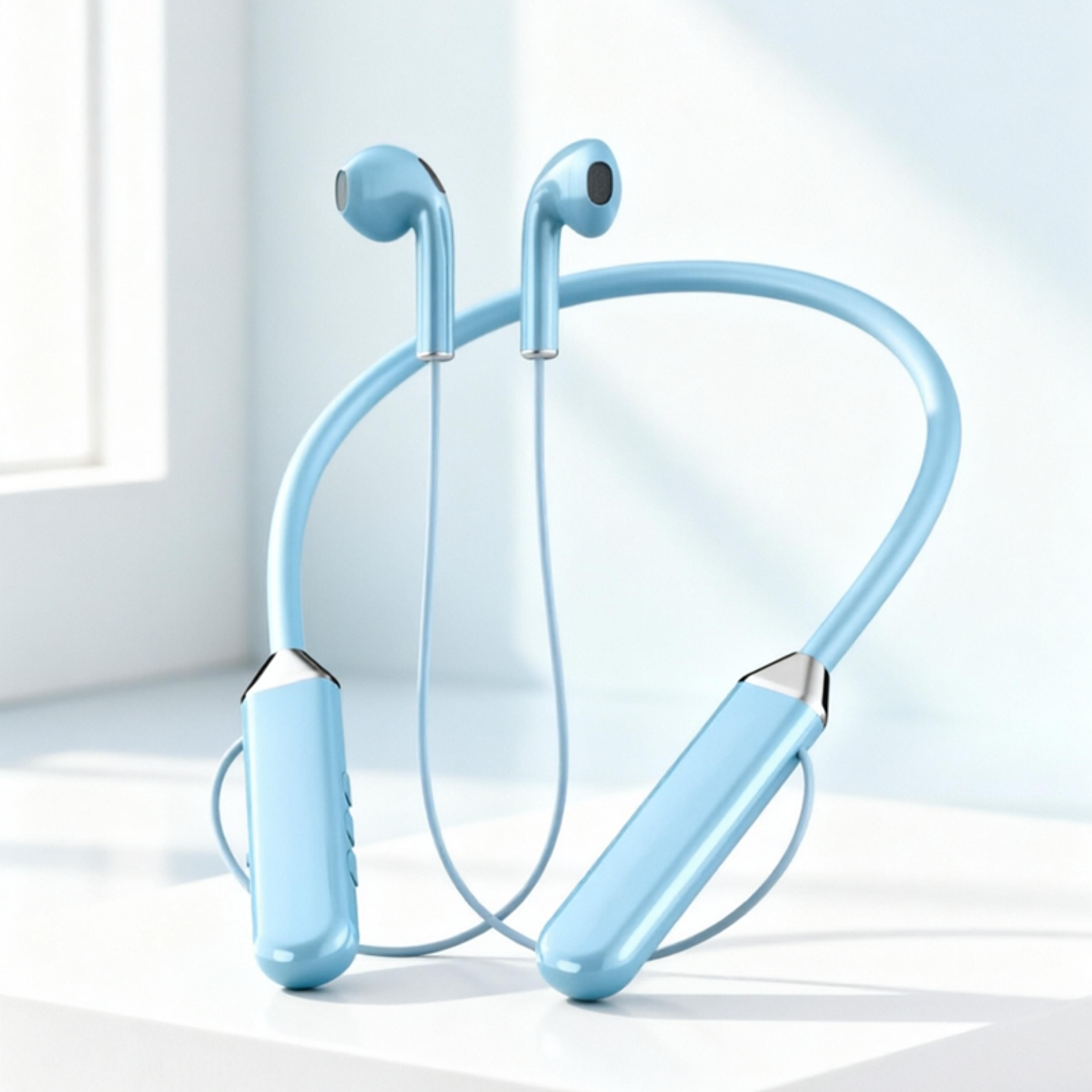 magnetic neckband bluetooth headphones waterproof sports wireless earbuds with mic