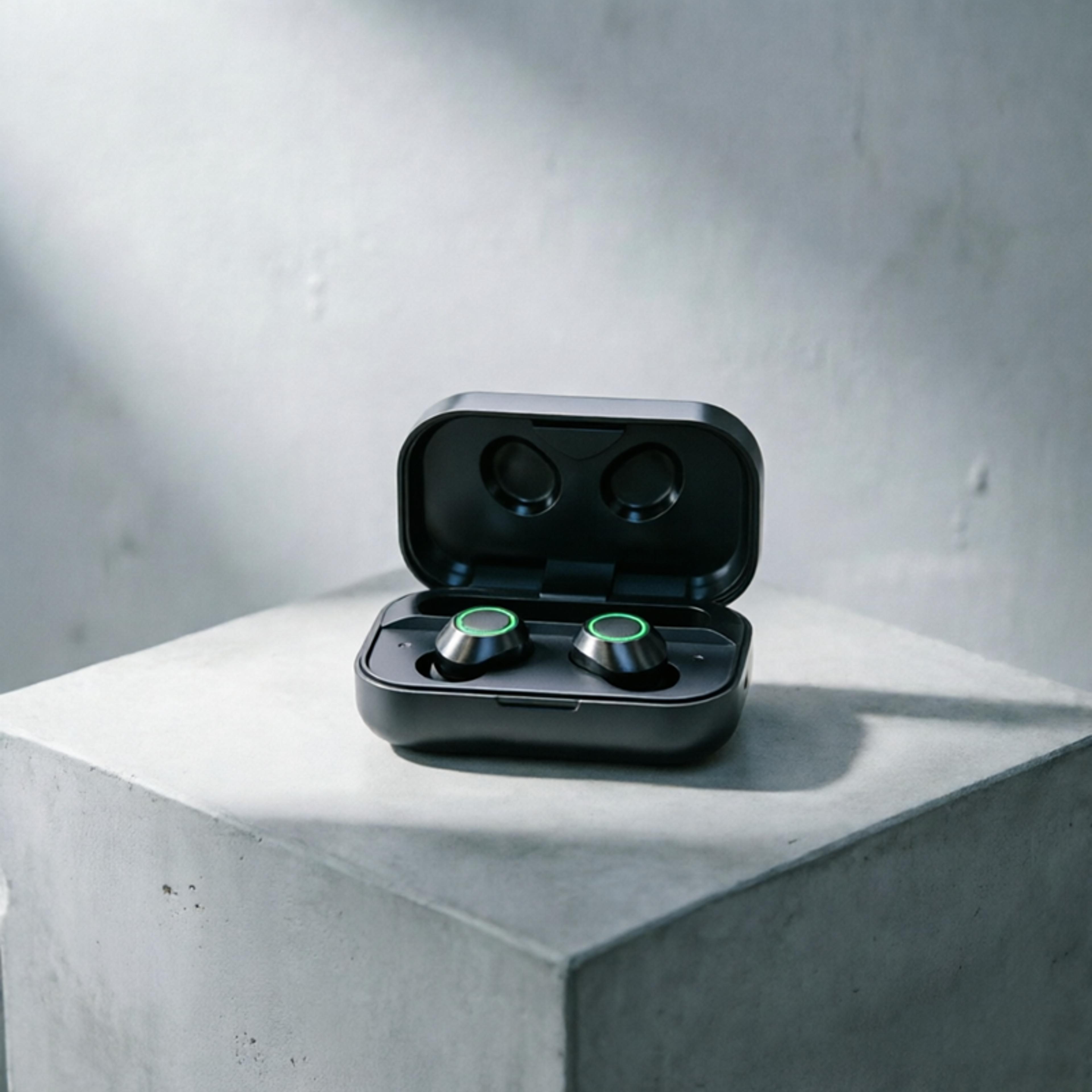tws wireless earbuds with mic led charging case bluetooth headphones