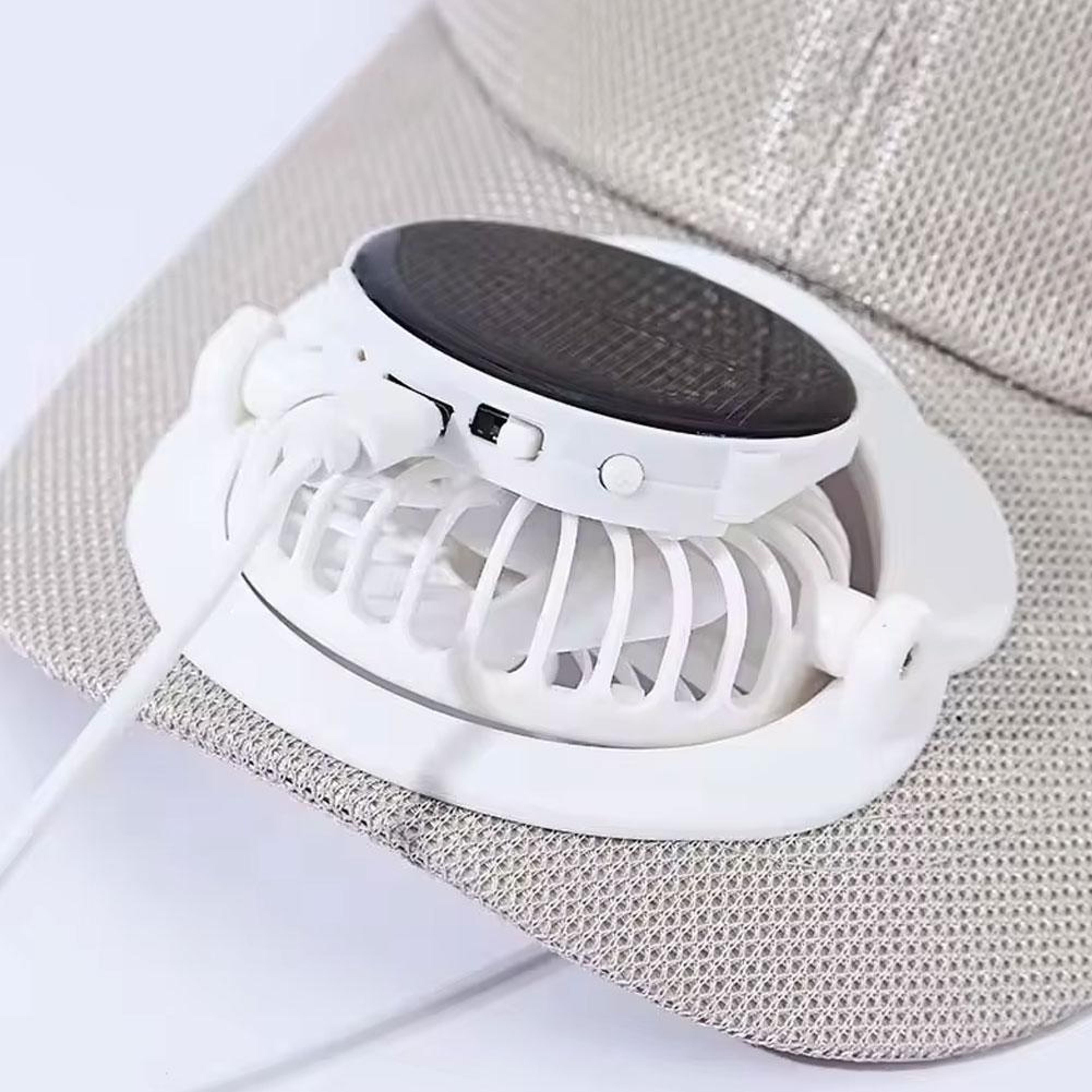 solar fan sun hat with usb rechargeable cooling fan for outdoor sun protection