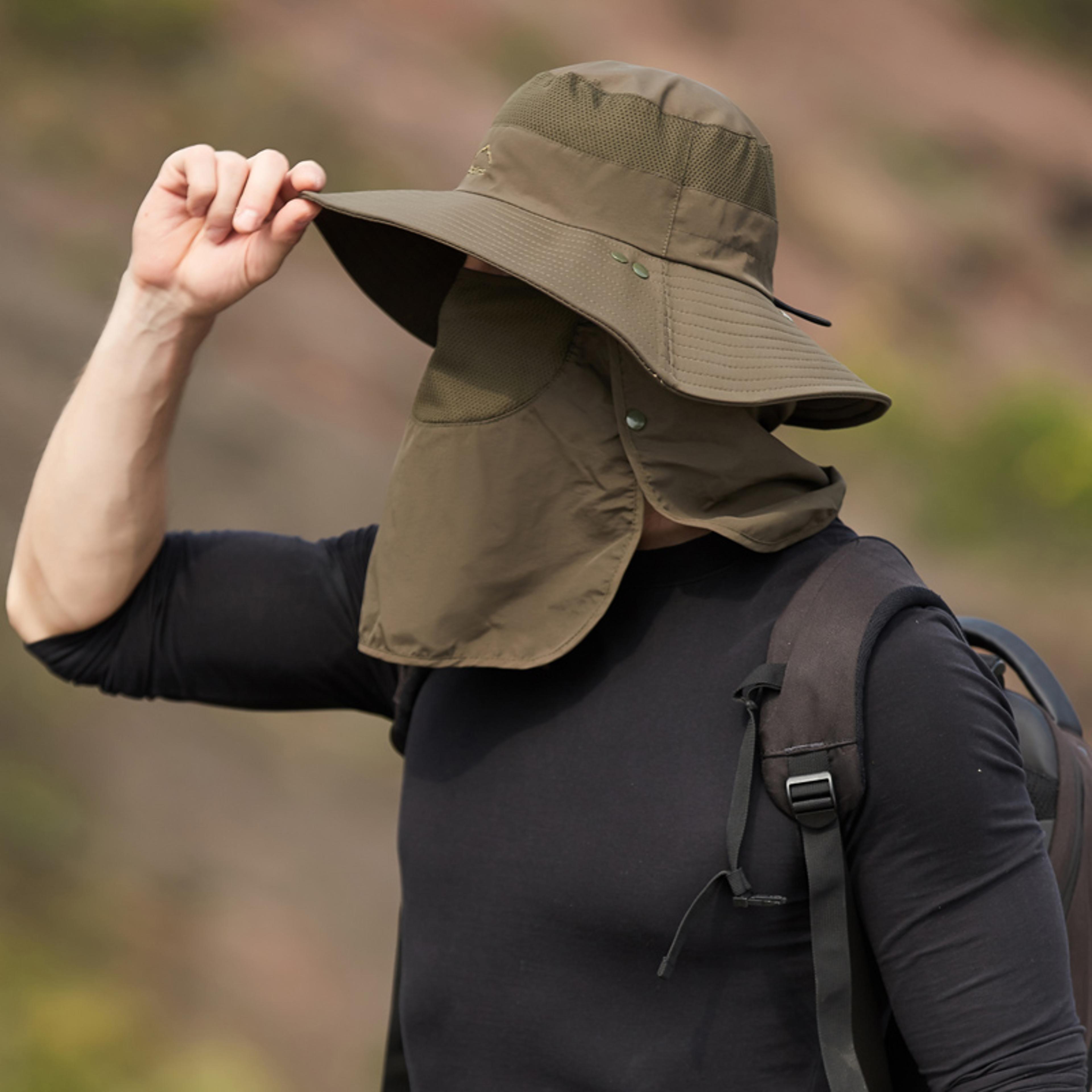 quick dry fishing sun hat with breathable face cover for men and women
