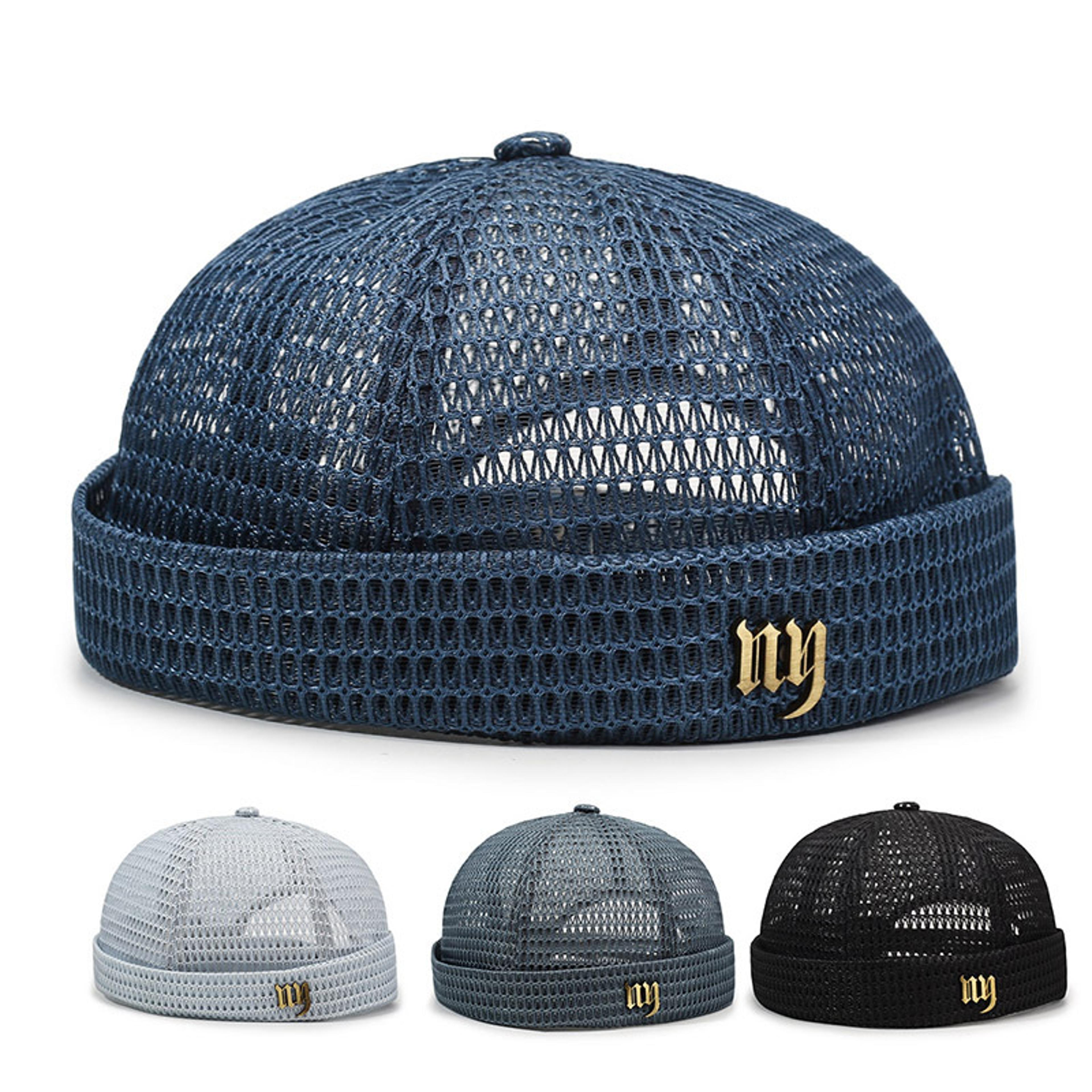 breathable mesh brimless cap lightweight summer outdoor hat for casual wear