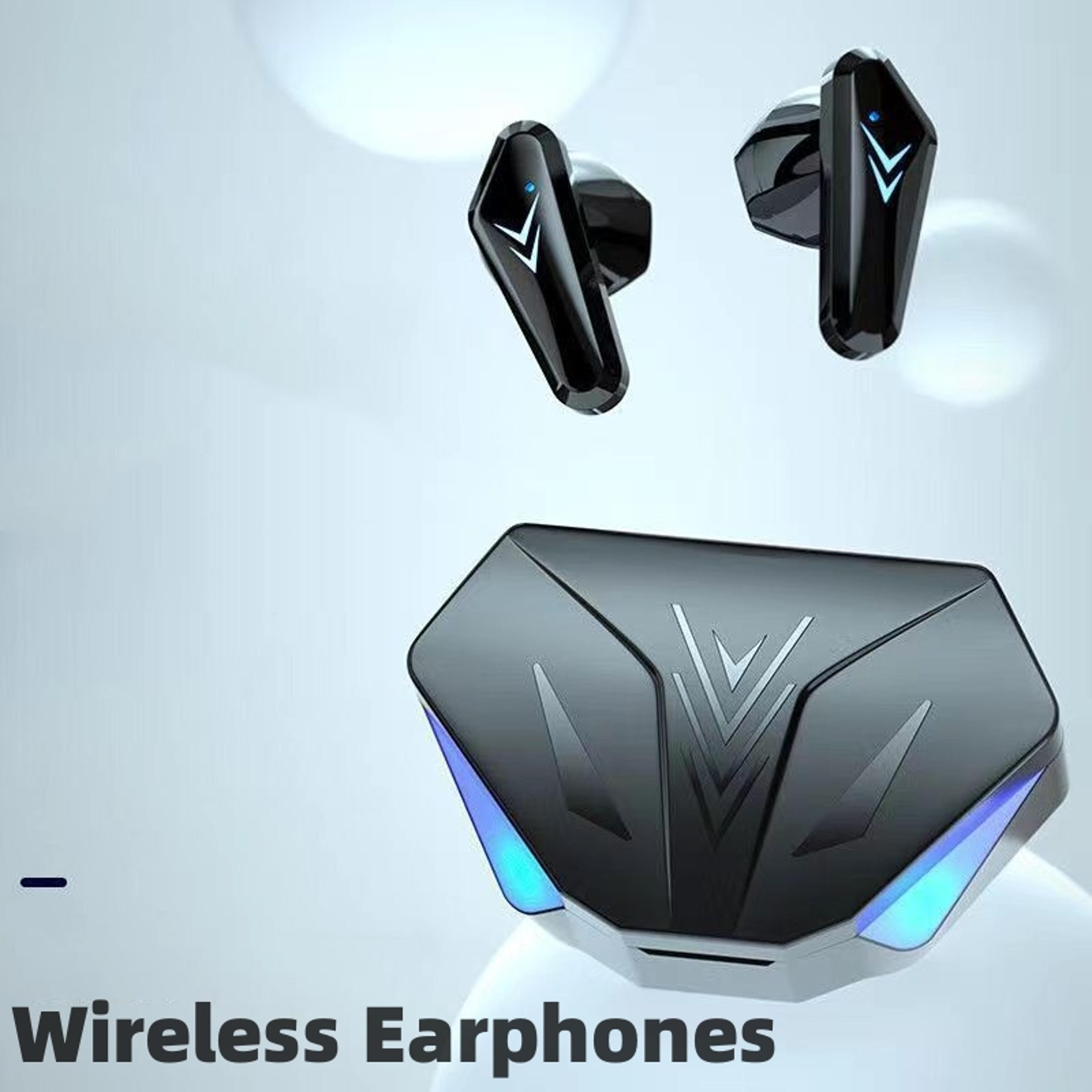 tws gaming earbuds with mic wireless bluetooth earphones for hifi bass stereo sound