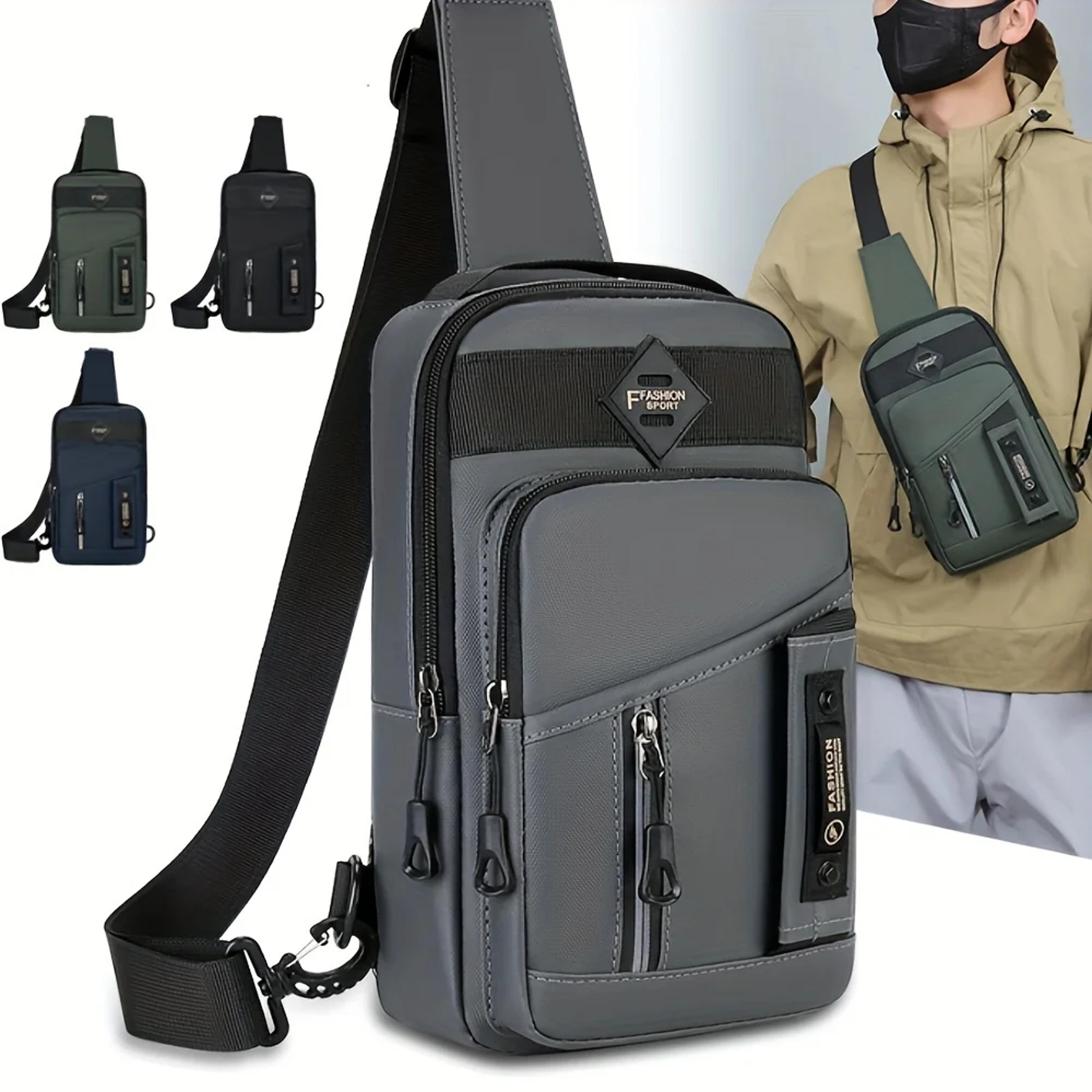 mens crossbody sling bag for travel and everyday carry